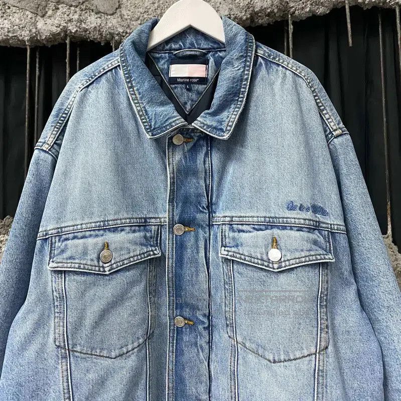 Martine Rose Martine Rose Light Blue Men's Long Sleeve Jacket . Size US L / EU 52-54 / 3 - 2 Thumbnail