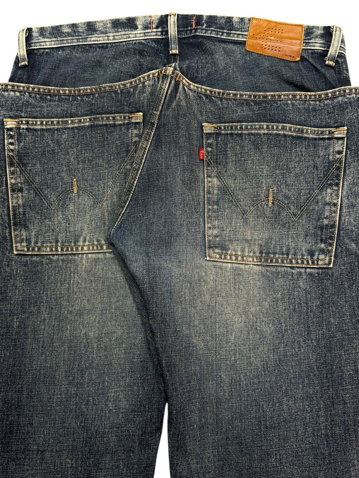 Edwin Vintage 90s Edwin E-Function Blue Faded Wash Distress Loose Size US 36 / EU 52 - 5 Thumbnail