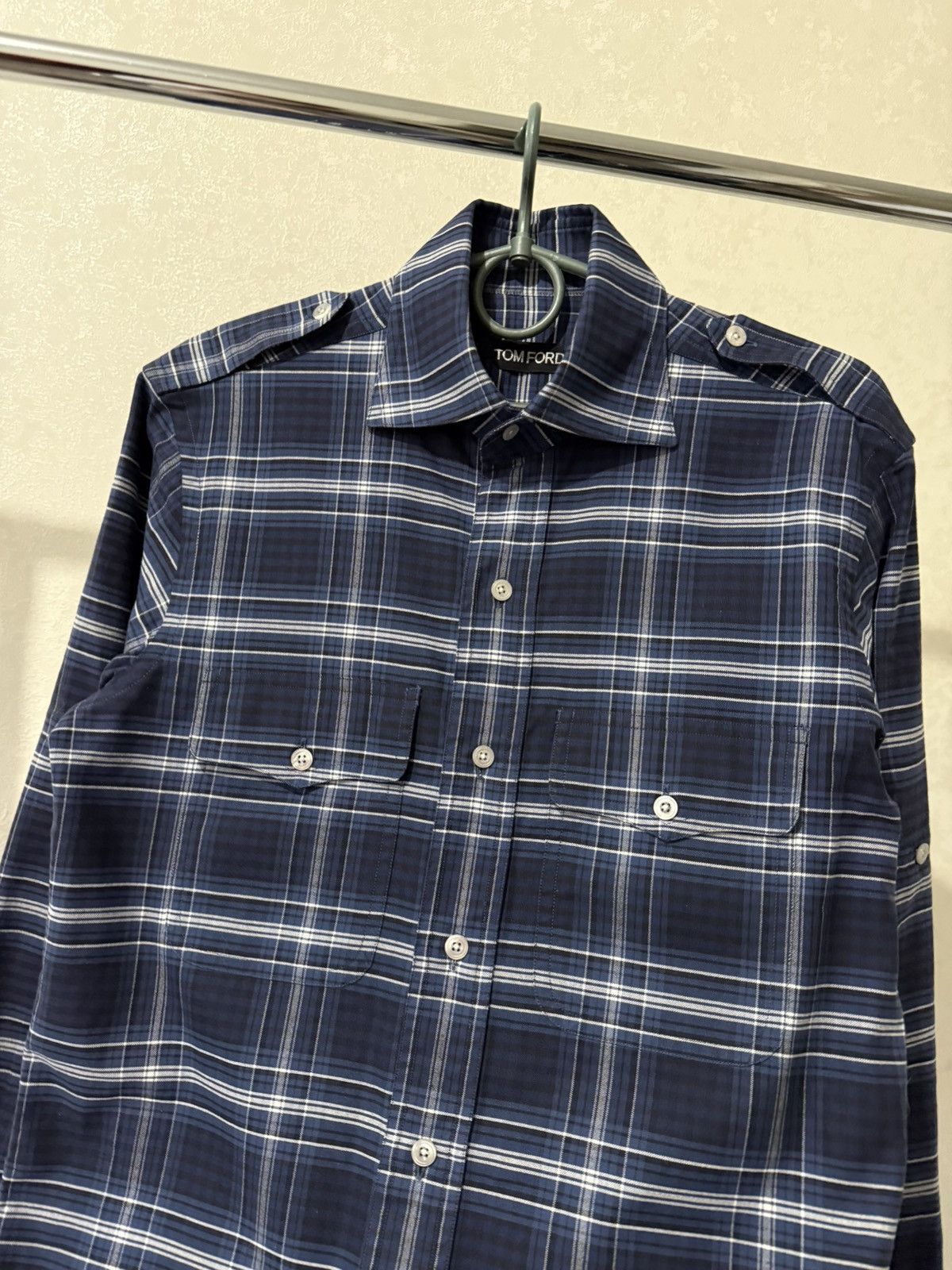 Tom Ford TOM FORD OVERSHIRT SHIRT LUXURY JACKET BLUE BUTTON UP MEN’S Size US M / EU 48-50 / 2 - 4 Thumbnail
