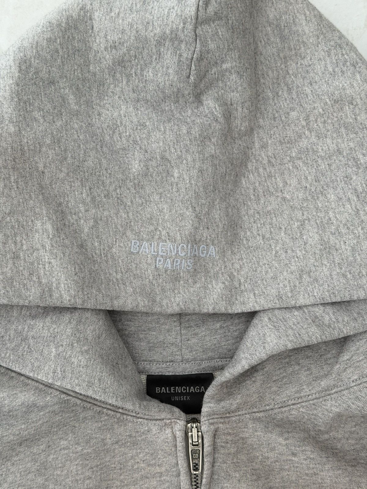 Balenciaga Balenciaga Mud Polo Zip Hoodie Grey Sz.XXL Size US XXL / EU 58 / 5 - 3 Thumbnail
