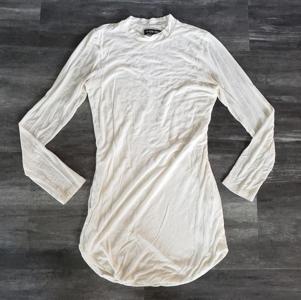 Fashion Nova White Classic Fashion Nova Long Sleeve Mini Size M / US 6-8 / IT 42-44 - 1 Thumbnail