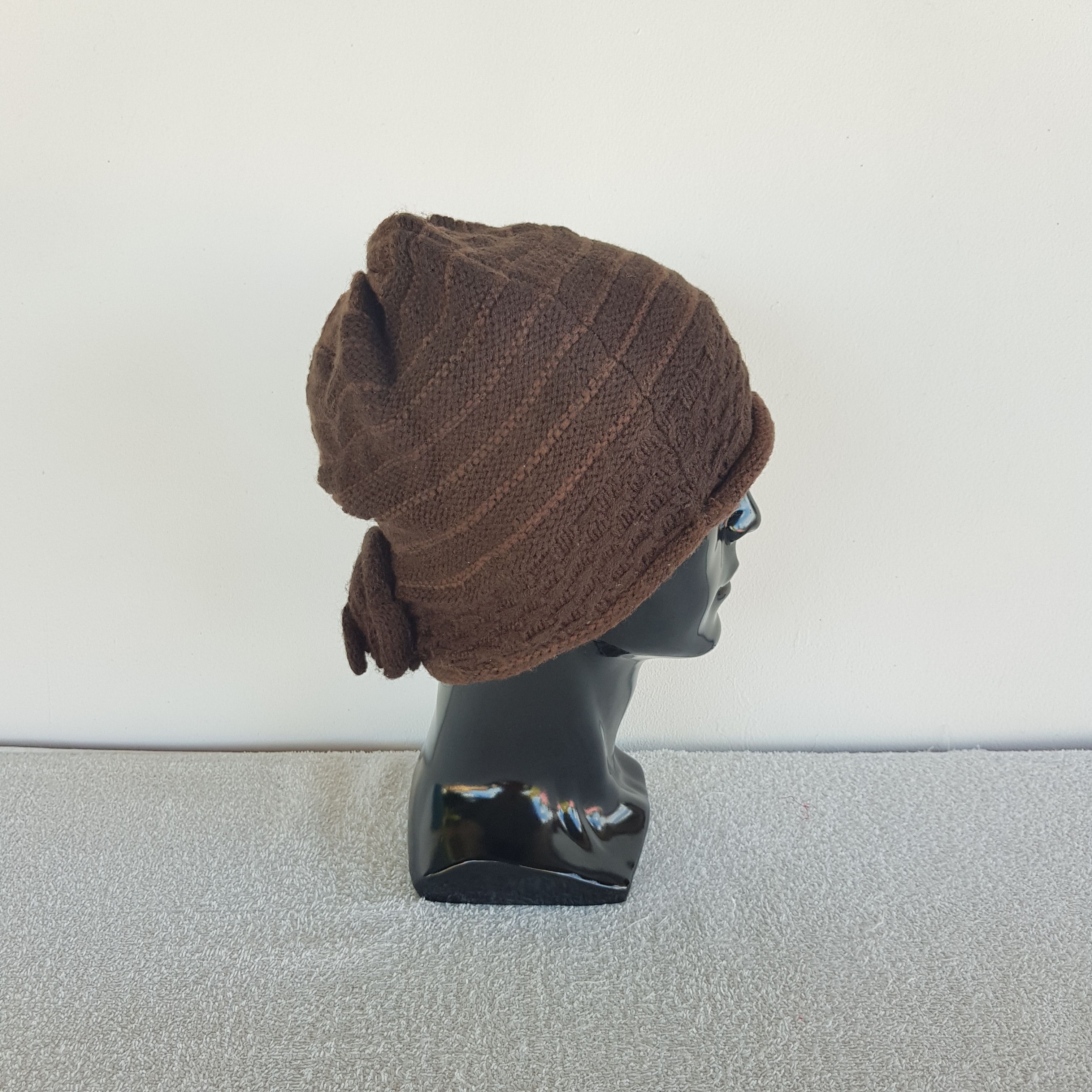 Homespun Knitwear Vintage Japanese Beanie Fair Isle Ribbed Knit Snow Caps Hats Size ONE SIZE - 3 Thumbnail