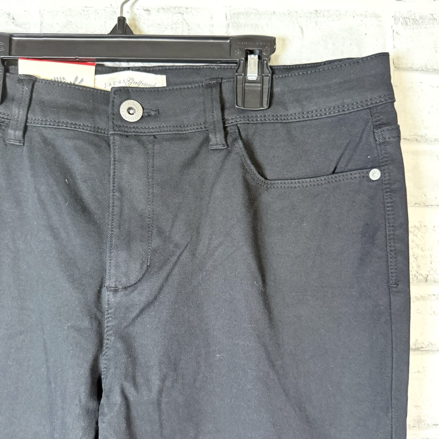 Vintage NWT JACHS Girlfriend Black Straight Leg Casual Pants Womens Size 8x28 Size 30" / US 8 / IT 44 - 2 Thumbnail