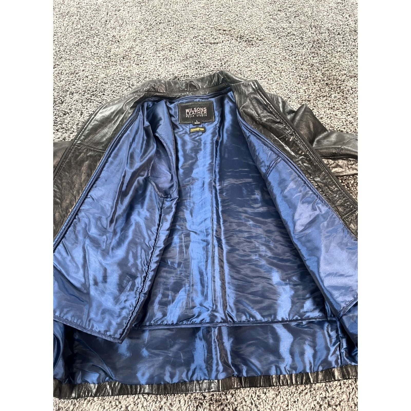 Wilson VINTAGE Wilson’s Leather Jacket Womens L Large Black Thinsulate Full Zip Lined Womens Jacket Size L / US 10 / IT 46 - 5 Thumbnail