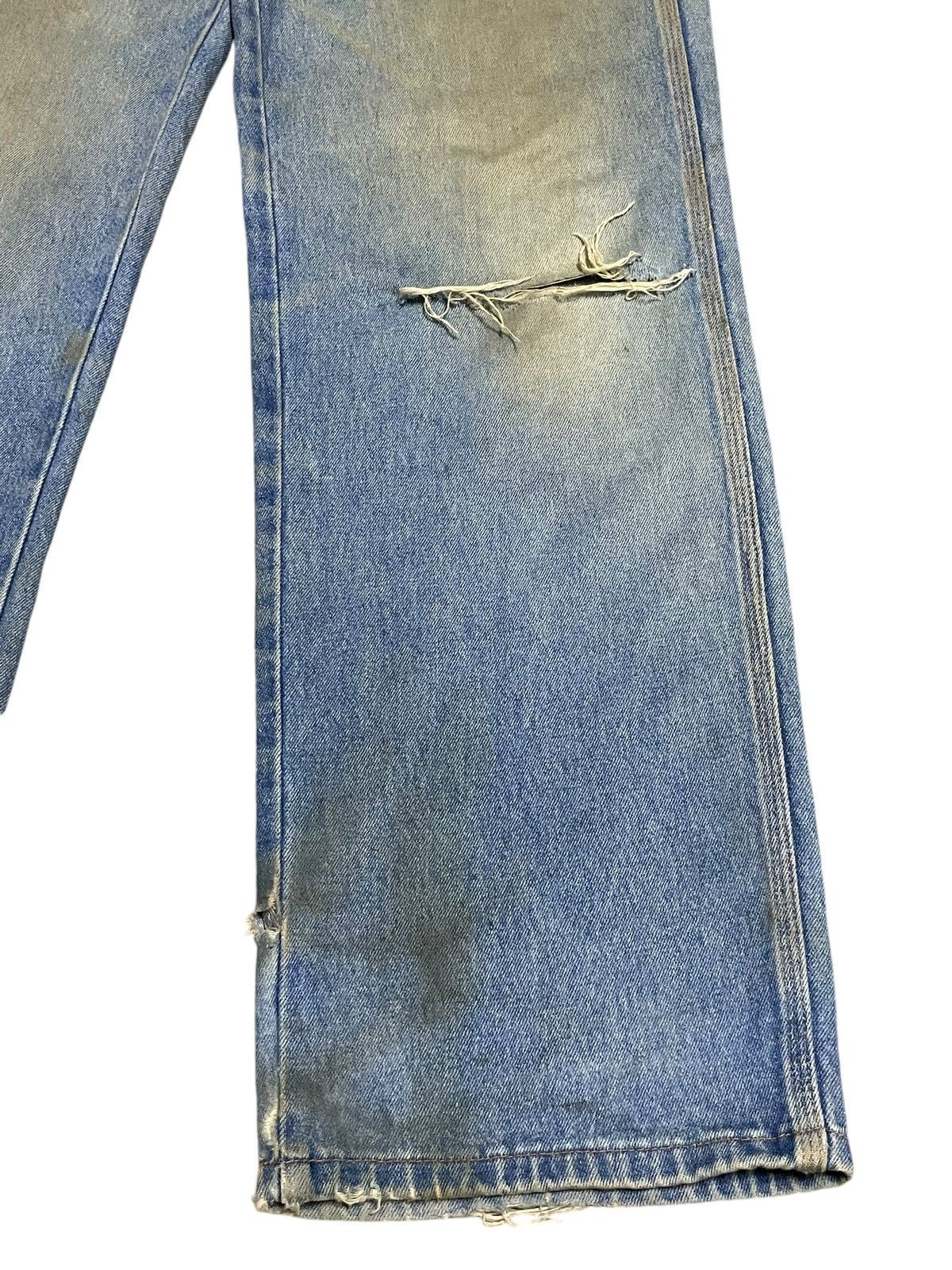 Japanese Brand Vintage Japanese Trashed Carpenter Mud Wash Loose Fit Jeans Size US 28 / EU 44 - 4 Thumbnail