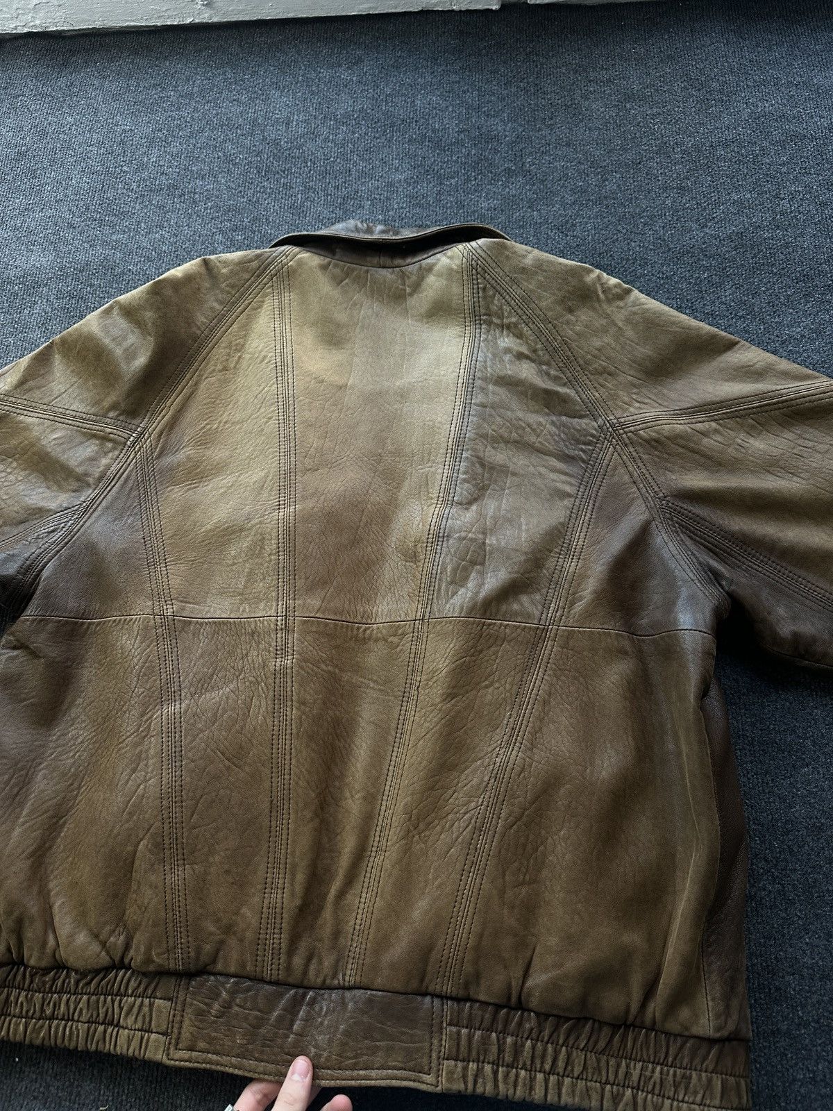 Other 🚨VNTG LEATHER JACKET AVANT GARDE ASYMMETRICAL BROWN MOTO Size US M / EU 48-50 / 2 - 19 Thumbnail
