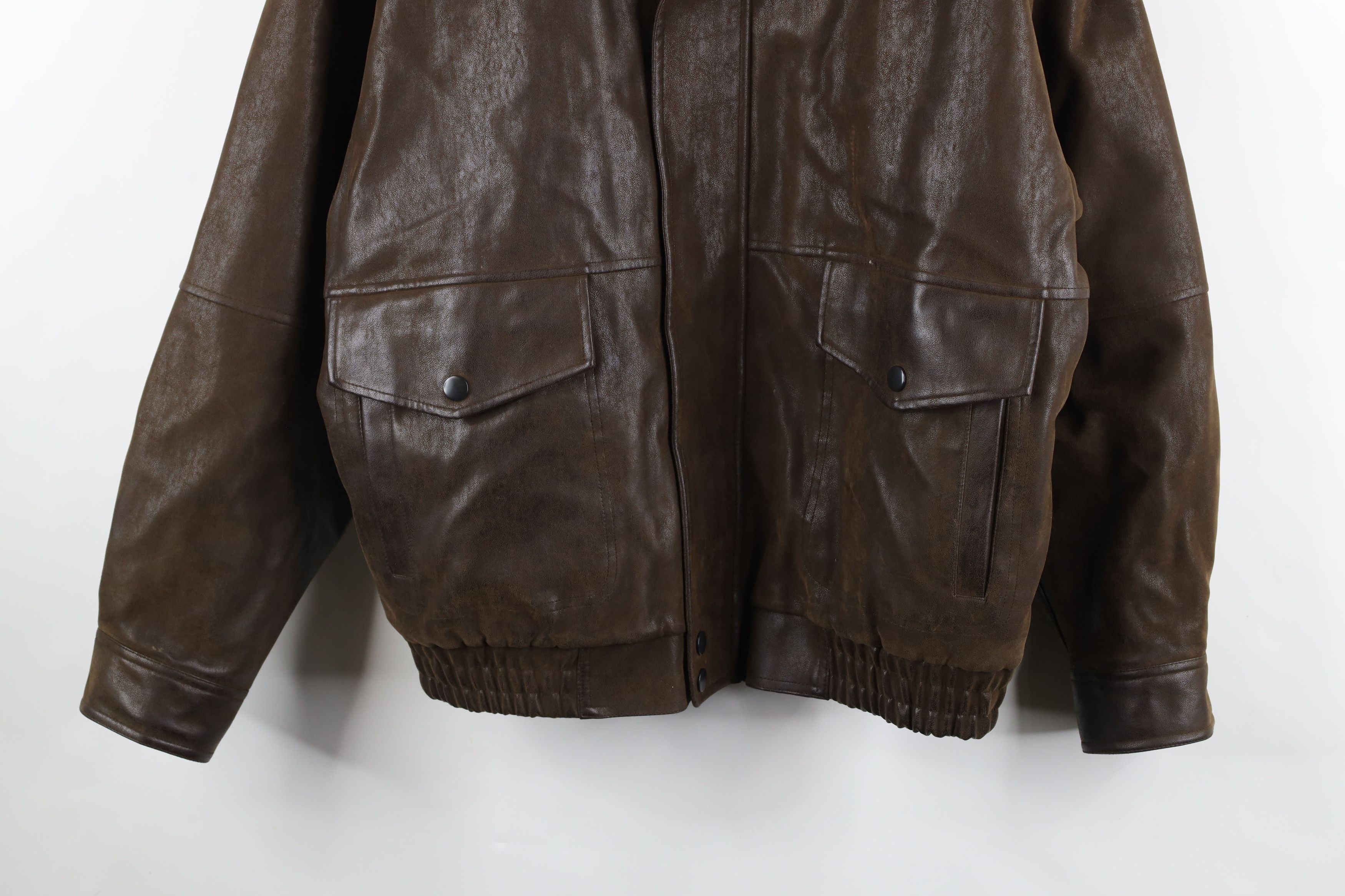 Vintage Vintage 90s Streetwear Fleece Collar Flight Bomber Jacket Size US L / EU 52-54 / 3 - 3 Thumbnail