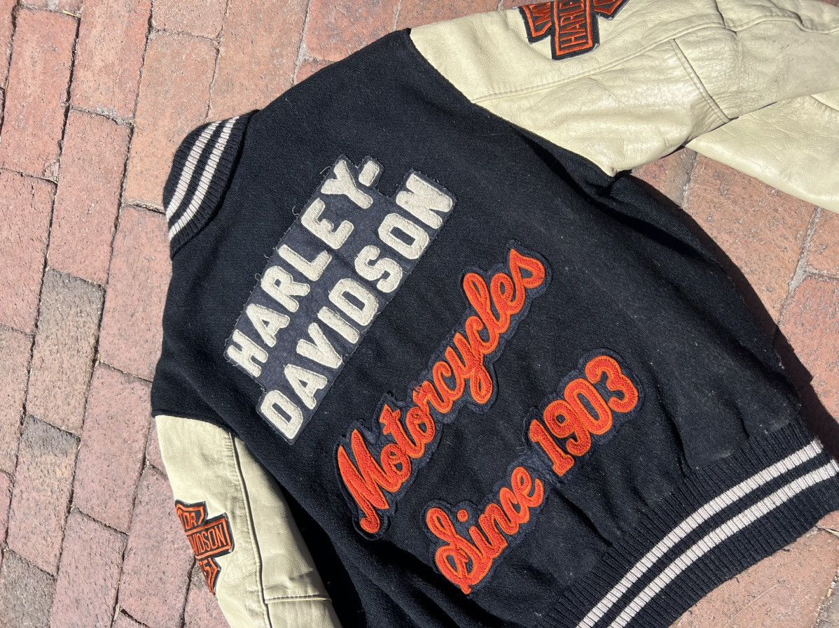 Harley Davidson × Vintage 1980s Harley Davidson Delong Varsity Jacket Size US M / EU 48-50 / 2 - 5 Thumbnail