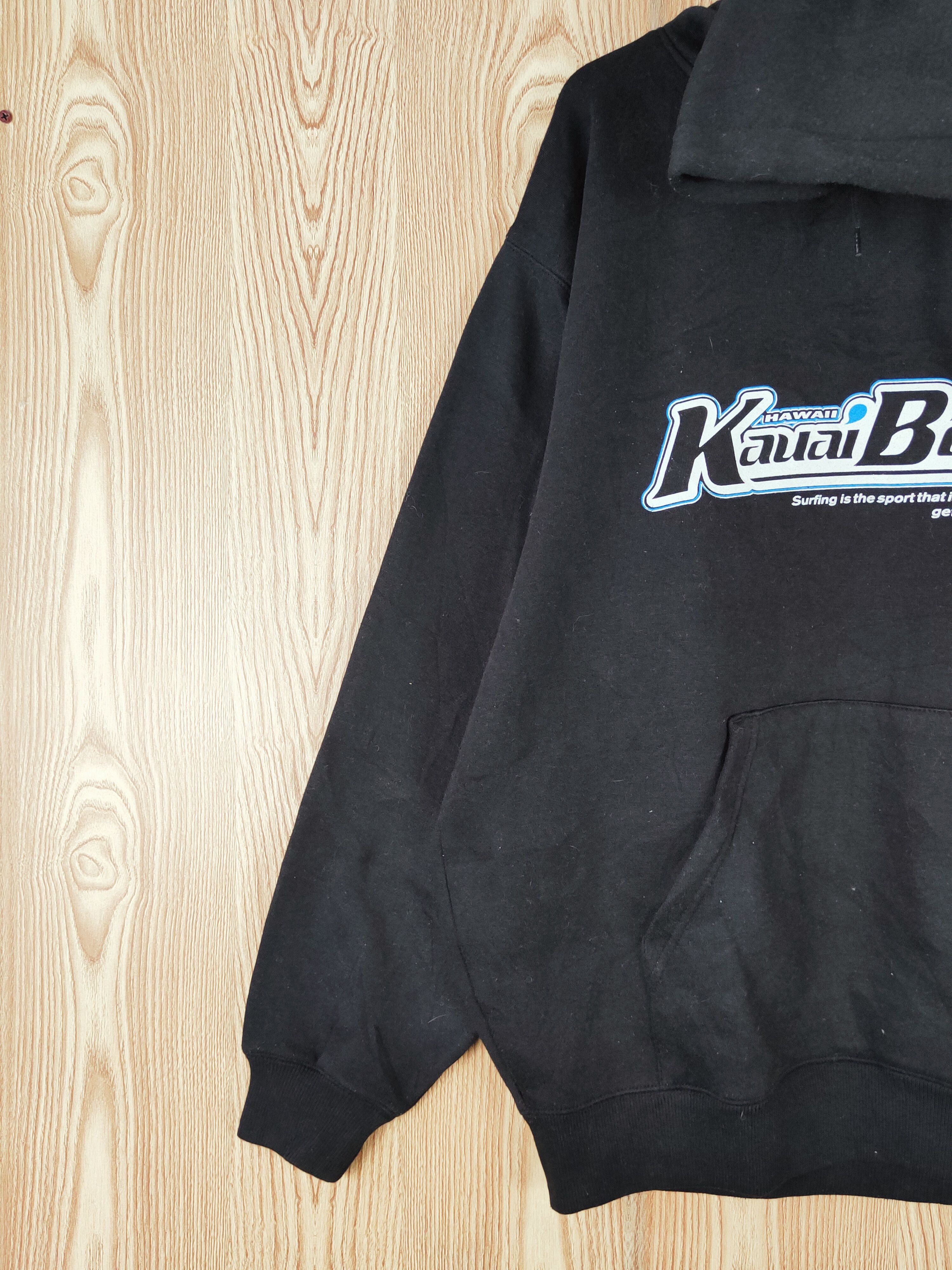 Japanese Brand × Vintage Vintage Design 💥 Kauai Boys Black Hawaii Hoodie Sweatshirts Size US L / EU 52-54 / 3 - 4 Thumbnail