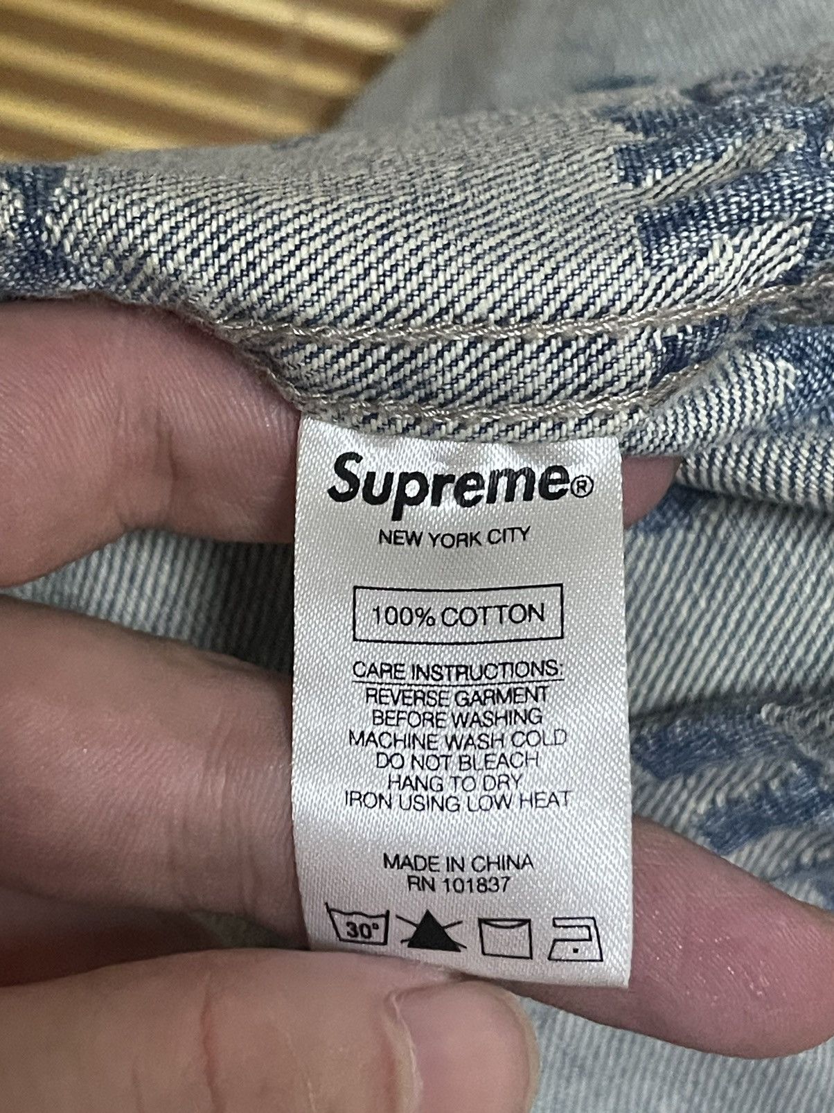 Supreme Supreme frayed logos denim trucker work jacket size xl Size US XL / EU 56 / 4 - 6 Thumbnail