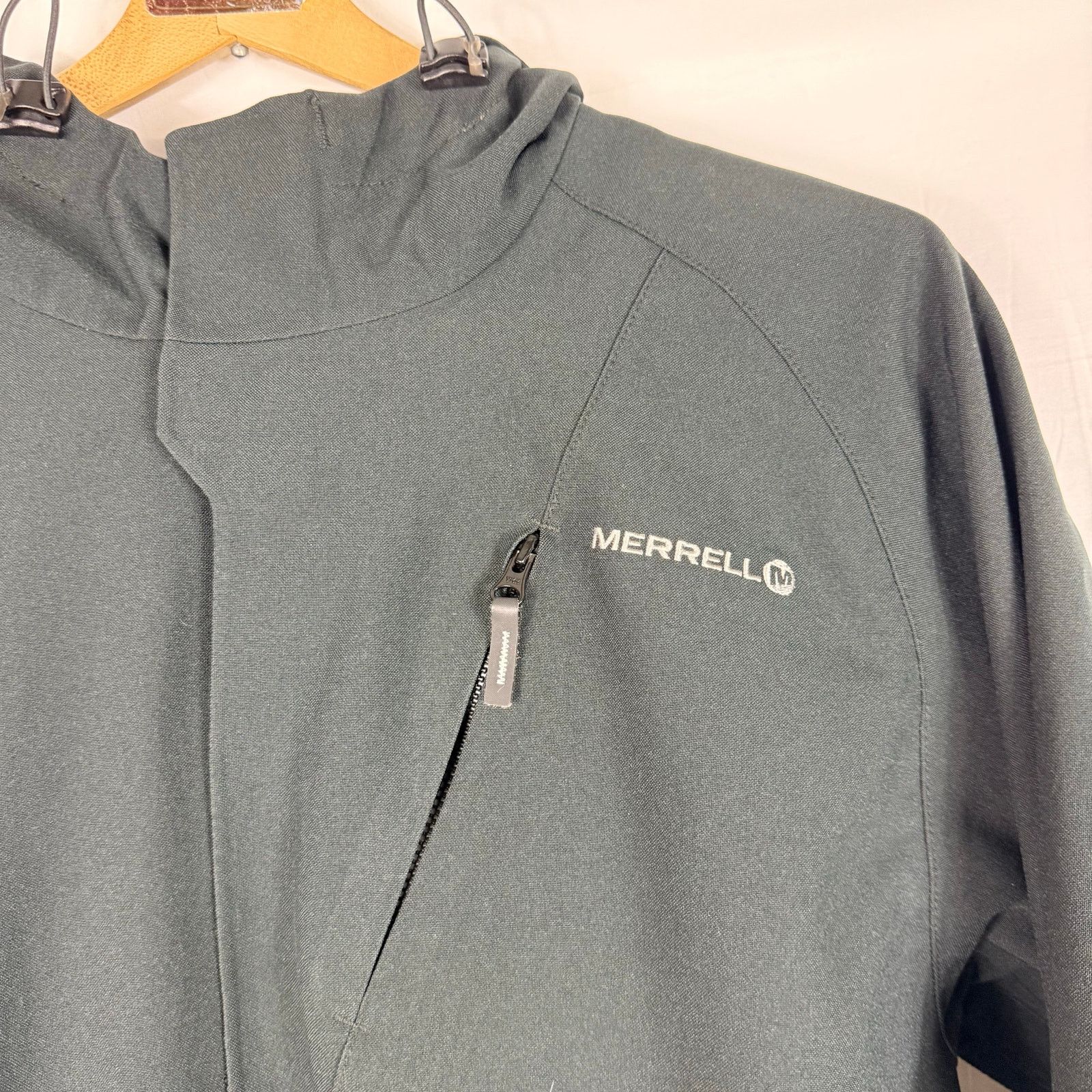 Merrell Merrell Opti-Shell Windbreaker Large Black Hooded Pockets Size US L / EU 52-54 / 3 - 2 Thumbnail