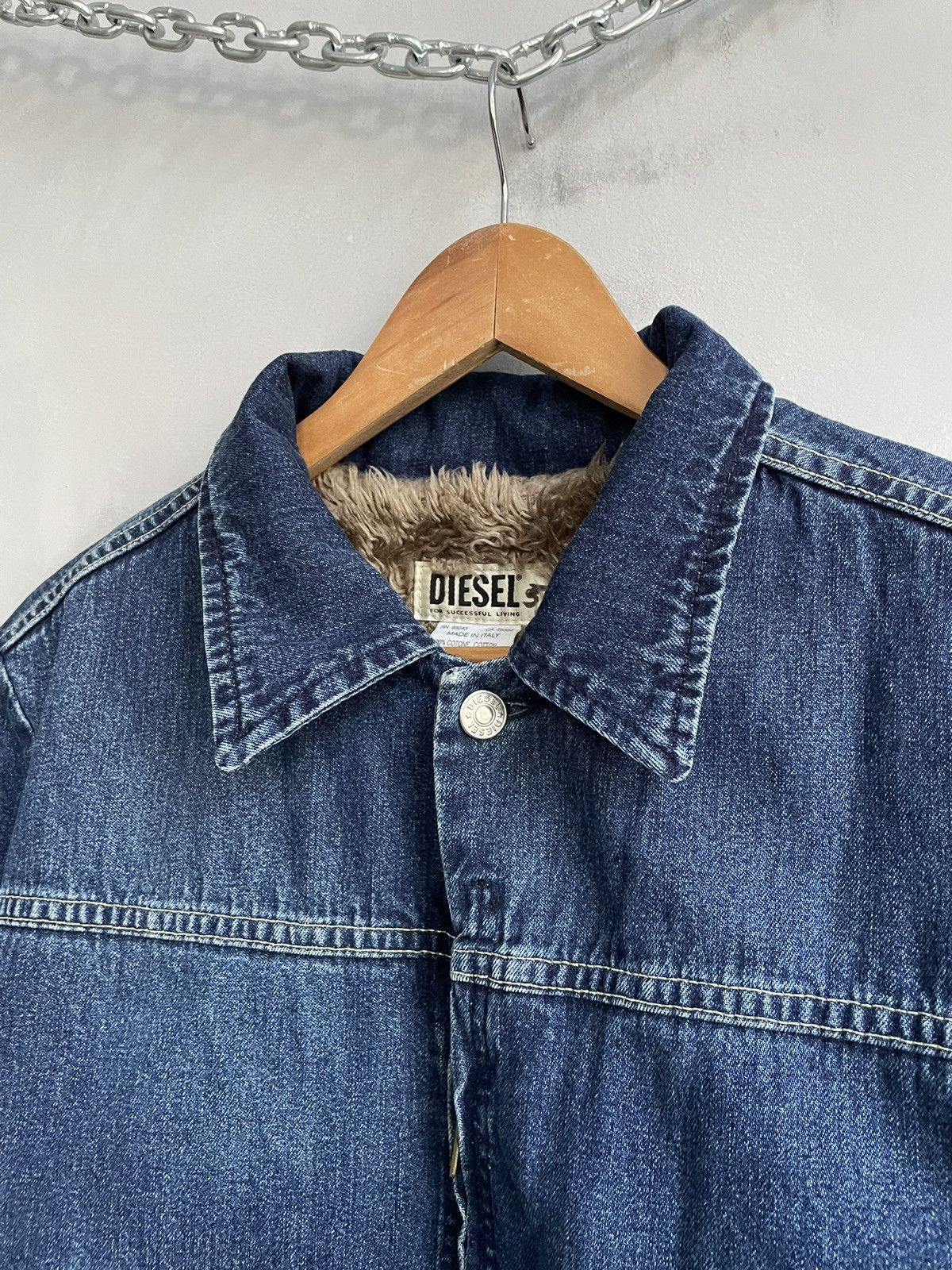 Diesel Diesel Blue fur lining Jacket Washed work jacket y2k hype Size US M / EU 48-50 / 2 - 8 Thumbnail