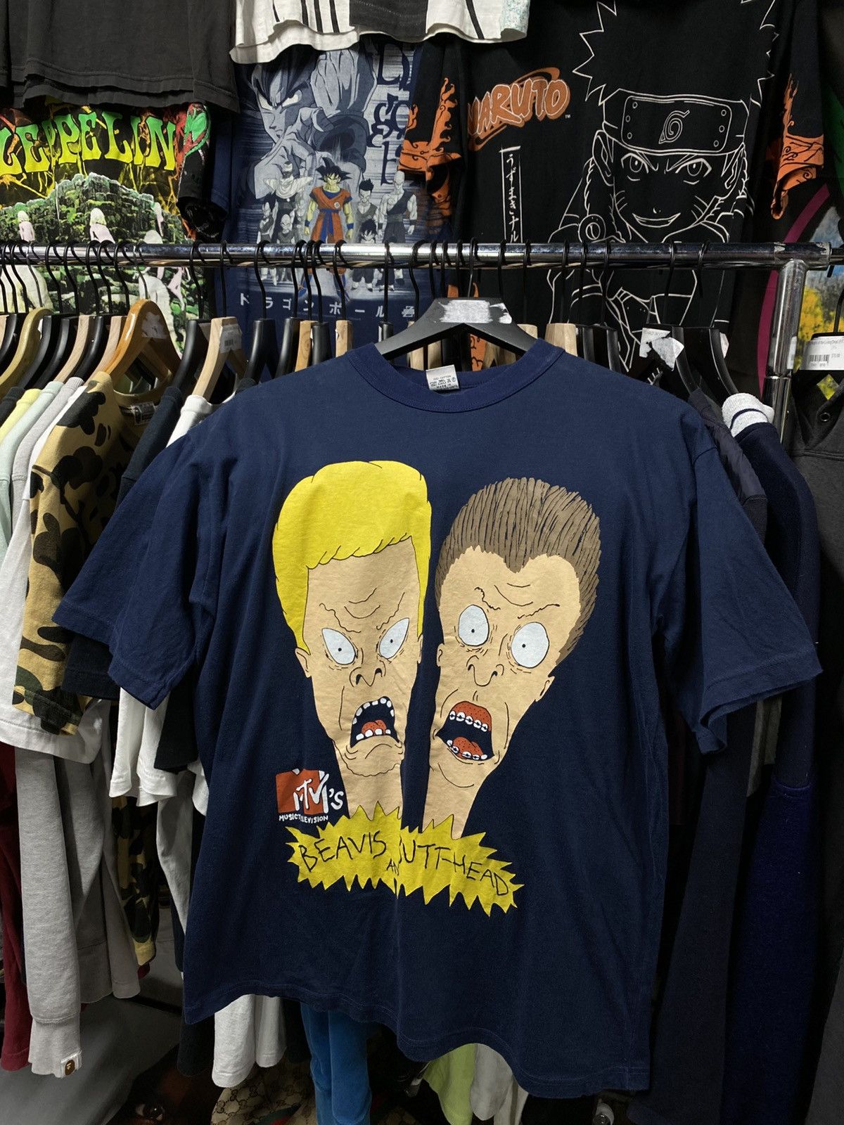 Mtv × Vintage Vintage 90’s Beavis & Butthead MTV Tee Shirt Medium Size US M / EU 48-50 / 2 - 4 Thumbnail