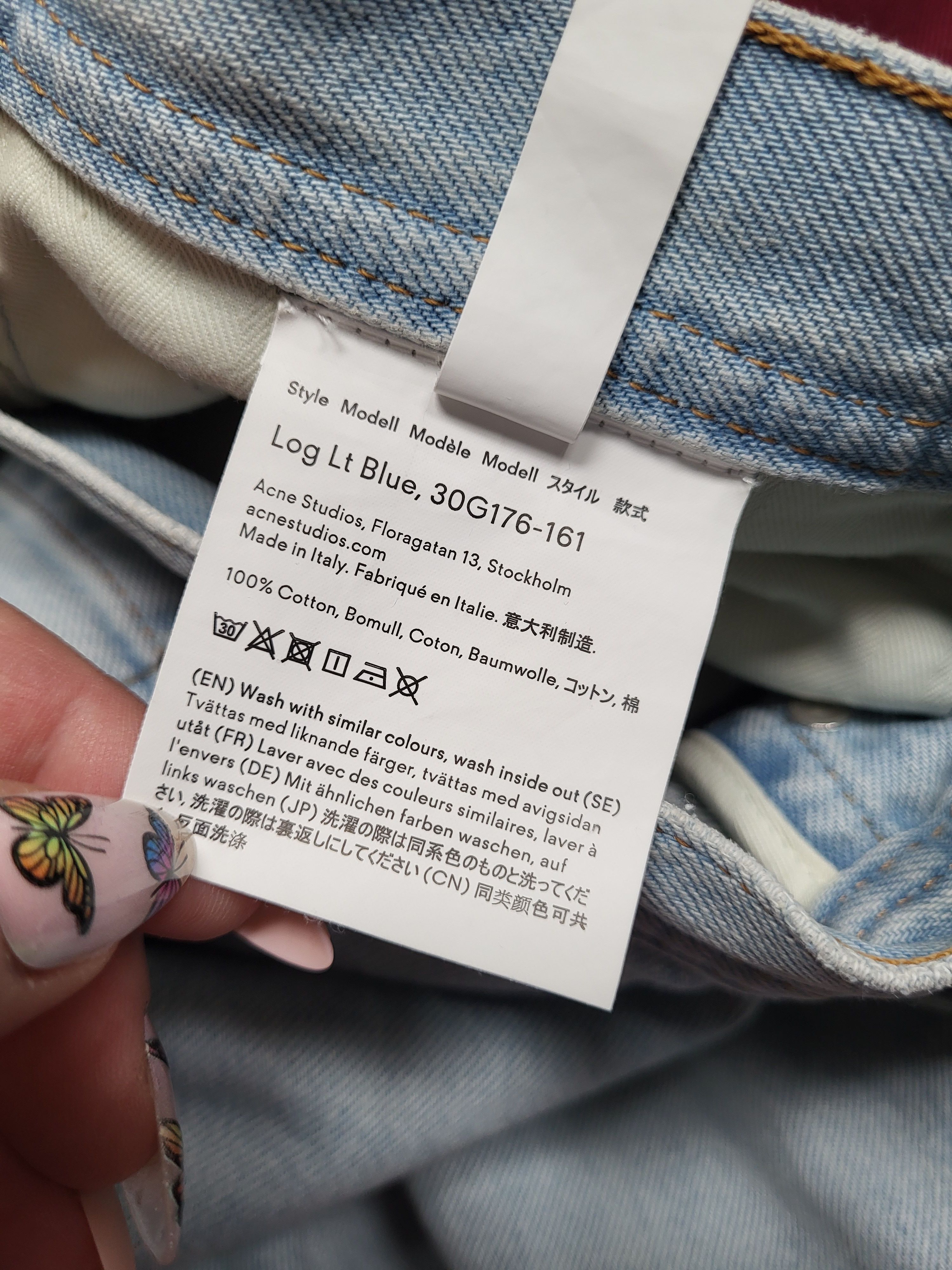 Acne Studios acne studios bla konst floragatan13 stockholm baby blue Size US 29 - 4 Thumbnail