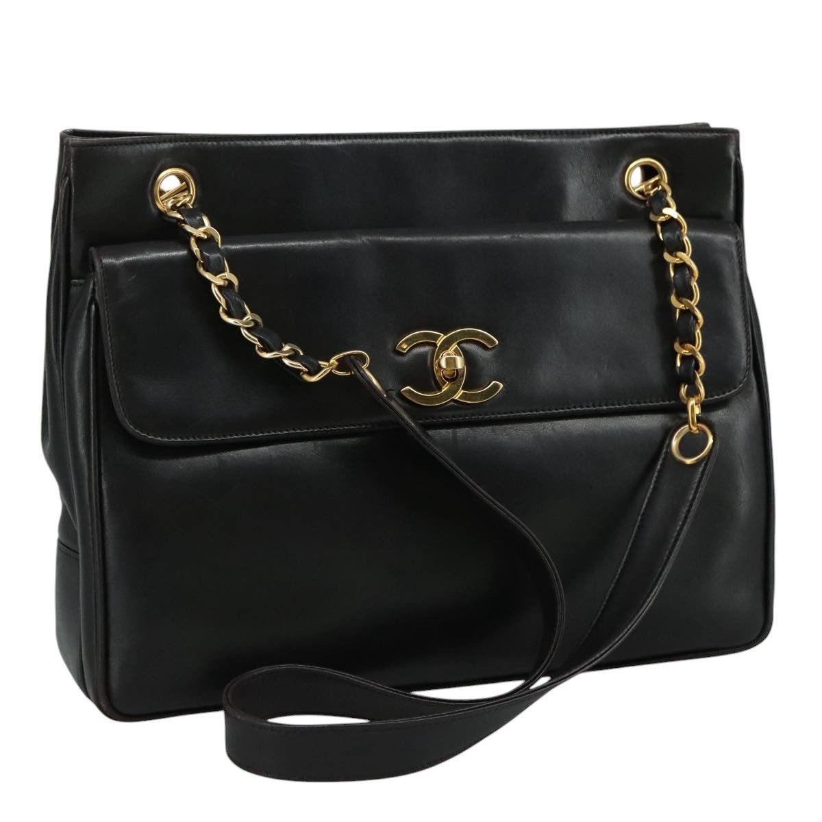 Chanel Chanel Vintage Front Pocket Tote Leather Size ONE SIZE - 1 Thumbnail