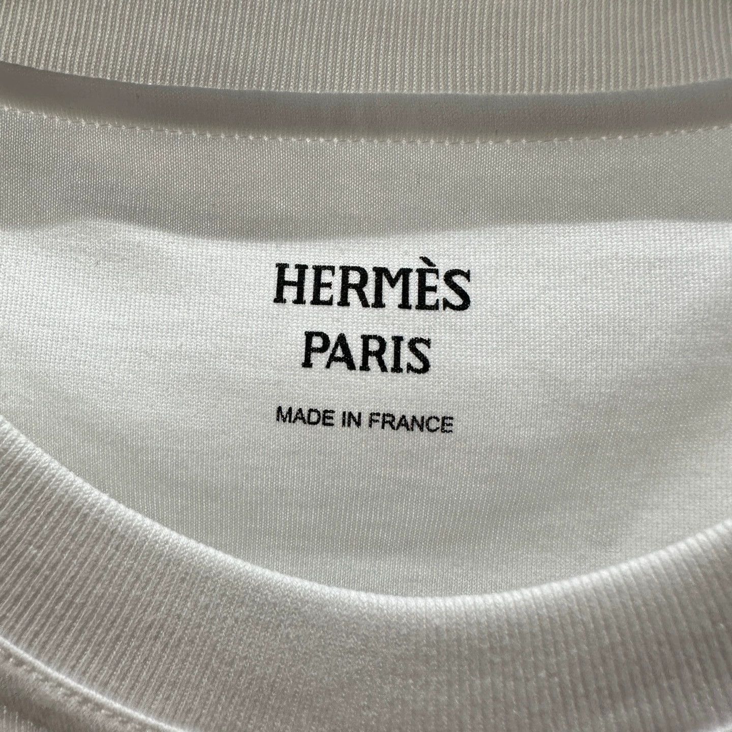 Hermes Hermes may356 H Ribbed Embroidered SS 42 Cotton Size M / US 6-8 / IT 42-44 - 3 Thumbnail