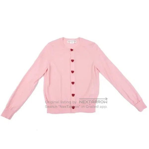Comme des Garcons Comme Des Garcons Pink vintage heart-knit top Size M / US 6-8 / IT 42-44 - 2 Thumbnail
