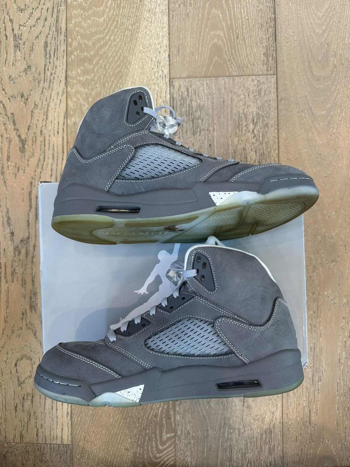 Jordan Brand Jordan 5 Retro Wolf Grey Size US 12 / EU 45 - 5 Thumbnail