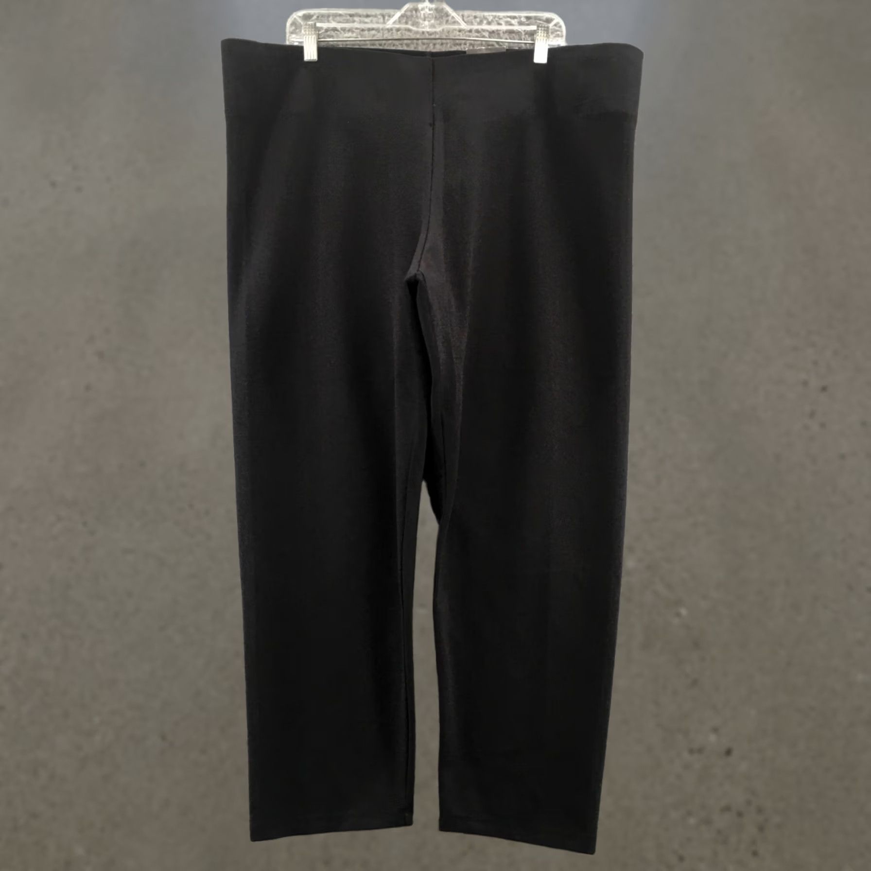 Worthington Worthington Pull On Straight Leg Ankle Pants Womens 2X Black NEW Size 40" / US 18 - 1 Thumbnail