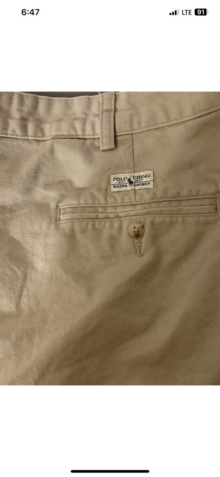 Polo Ralph Lauren Polo Ralph Lauren mens sz 36 cargo shorts beige Size US 36 / EU 52 - 1 Thumbnail