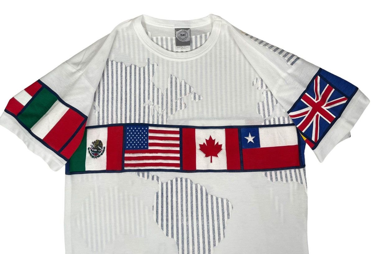 Vintage 90s VINTAGE FLAGS Tee Size US L / EU 52-54 / 3 - 3 Thumbnail