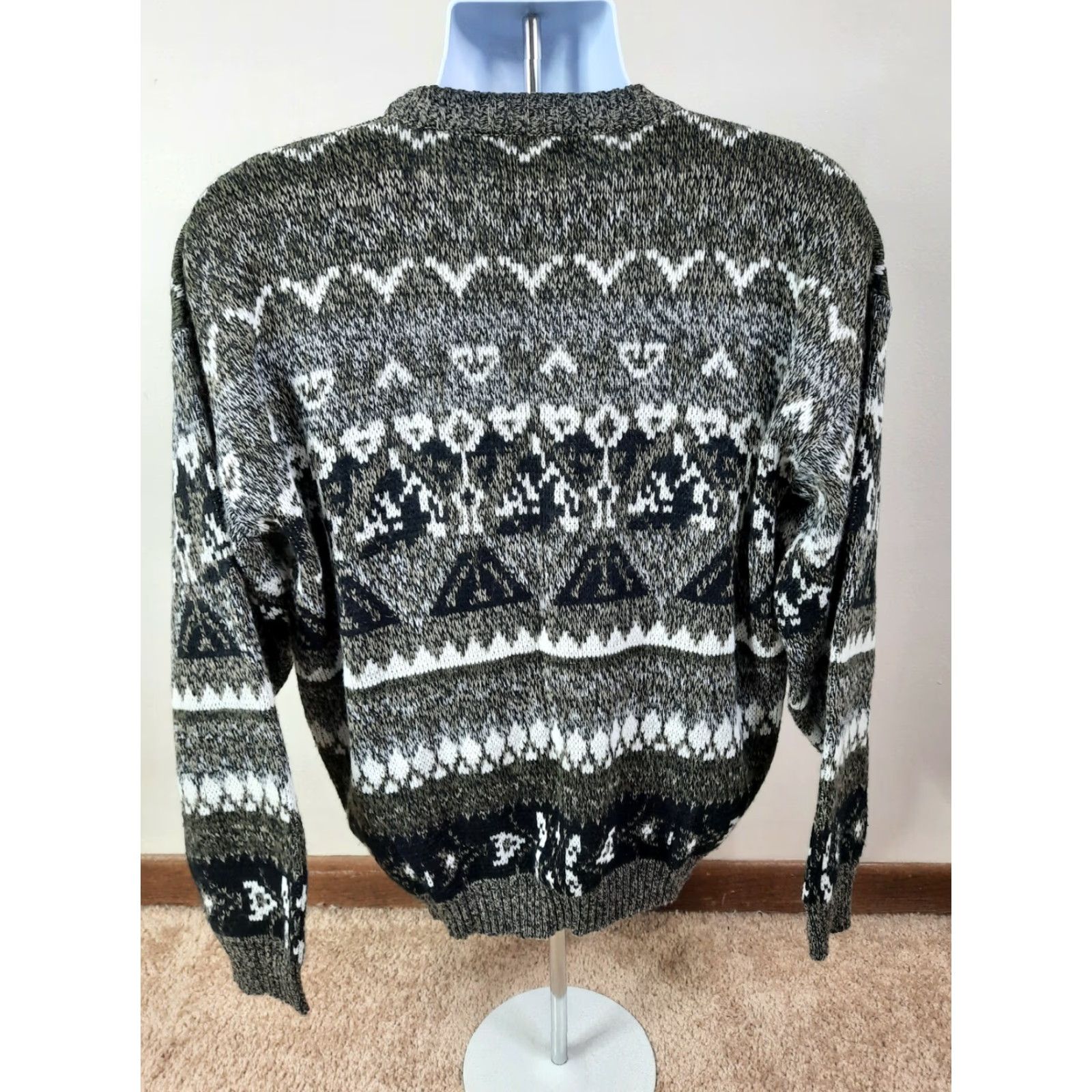 Vintage VINTAGE City Streets Sweater Fair Isle Pullover Men's Large L VTG 80s 90s S6C Size US L / EU 52-54 / 3 - 6 Thumbnail