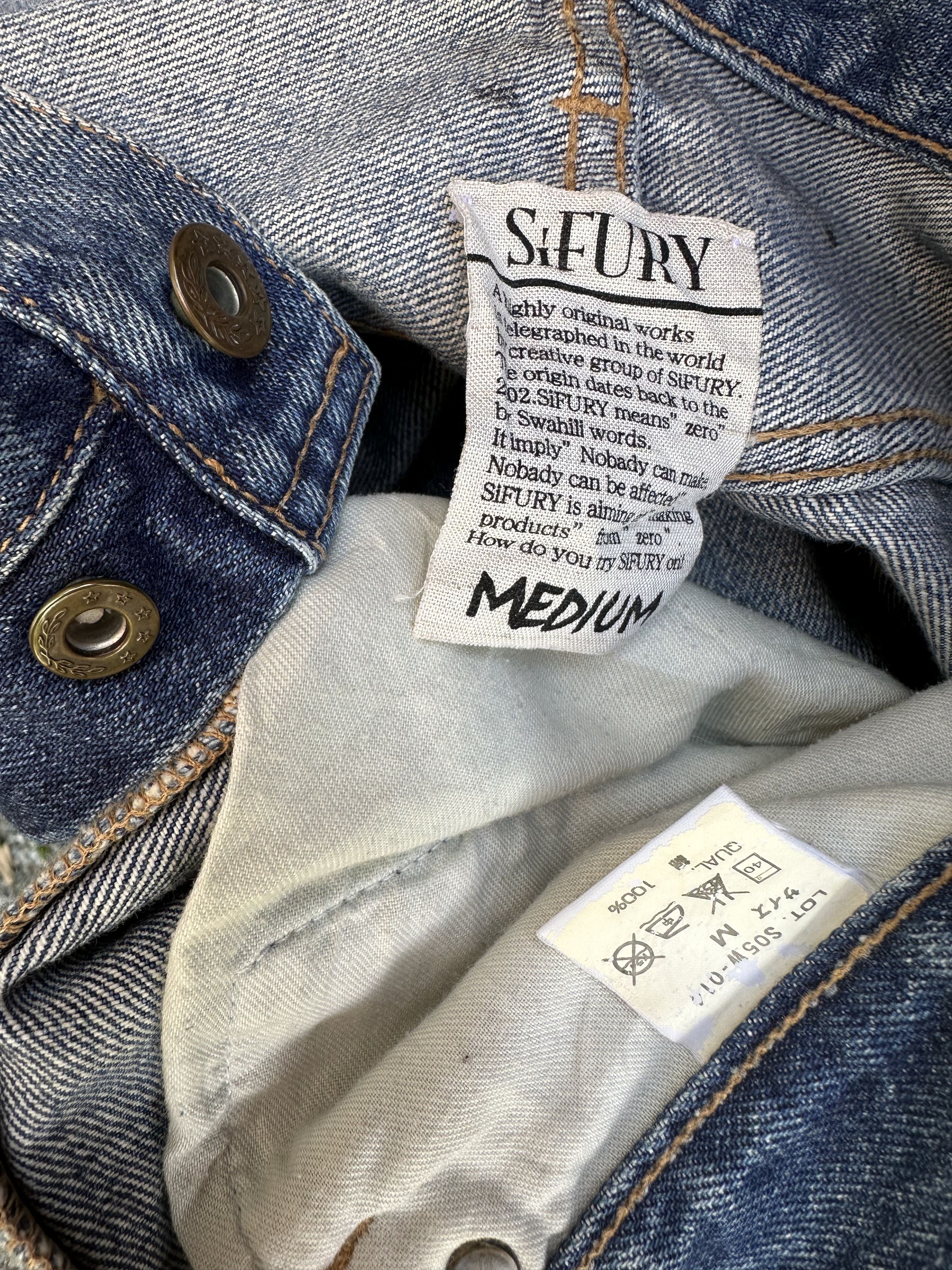 Sifury Japanese Brand Sifury Distressed Selvedge Patchwork Jeans Size US 31 - 24 Thumbnail
