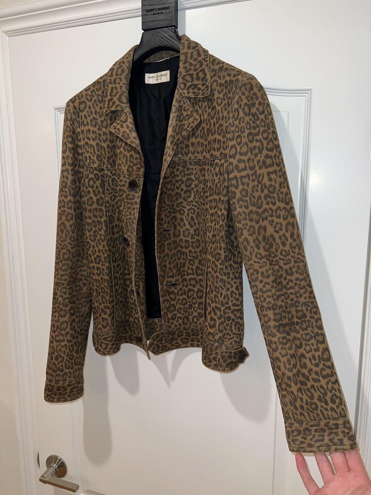Saint Laurent Paris Saint Laurent Hedi leopard print jacket Size US S / EU 44-46 / 1 - 4 Thumbnail