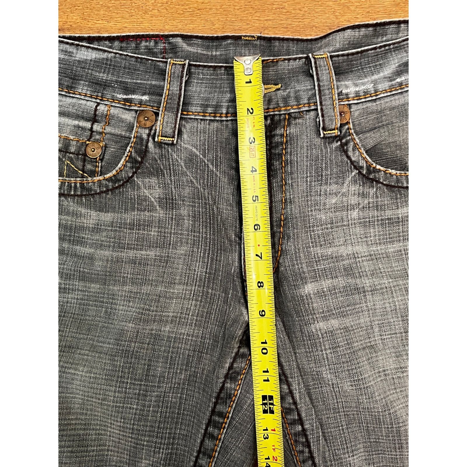 True Religion Vintage True Religion Bobby Big T Gray Straight Leg Jeans Size US 36 / EU 52 - 9 Thumbnail