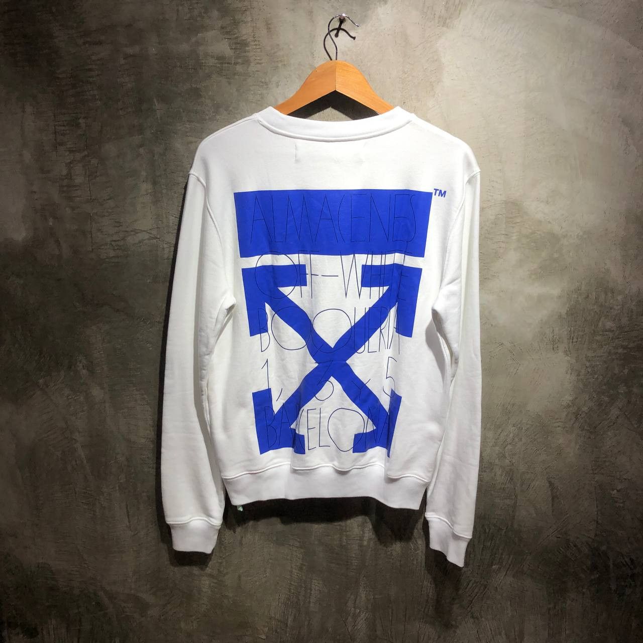 image of Off-White X Santa Eulalia Fw18 Barcelona Exclusive Crewneck, Men's (Size Medium)