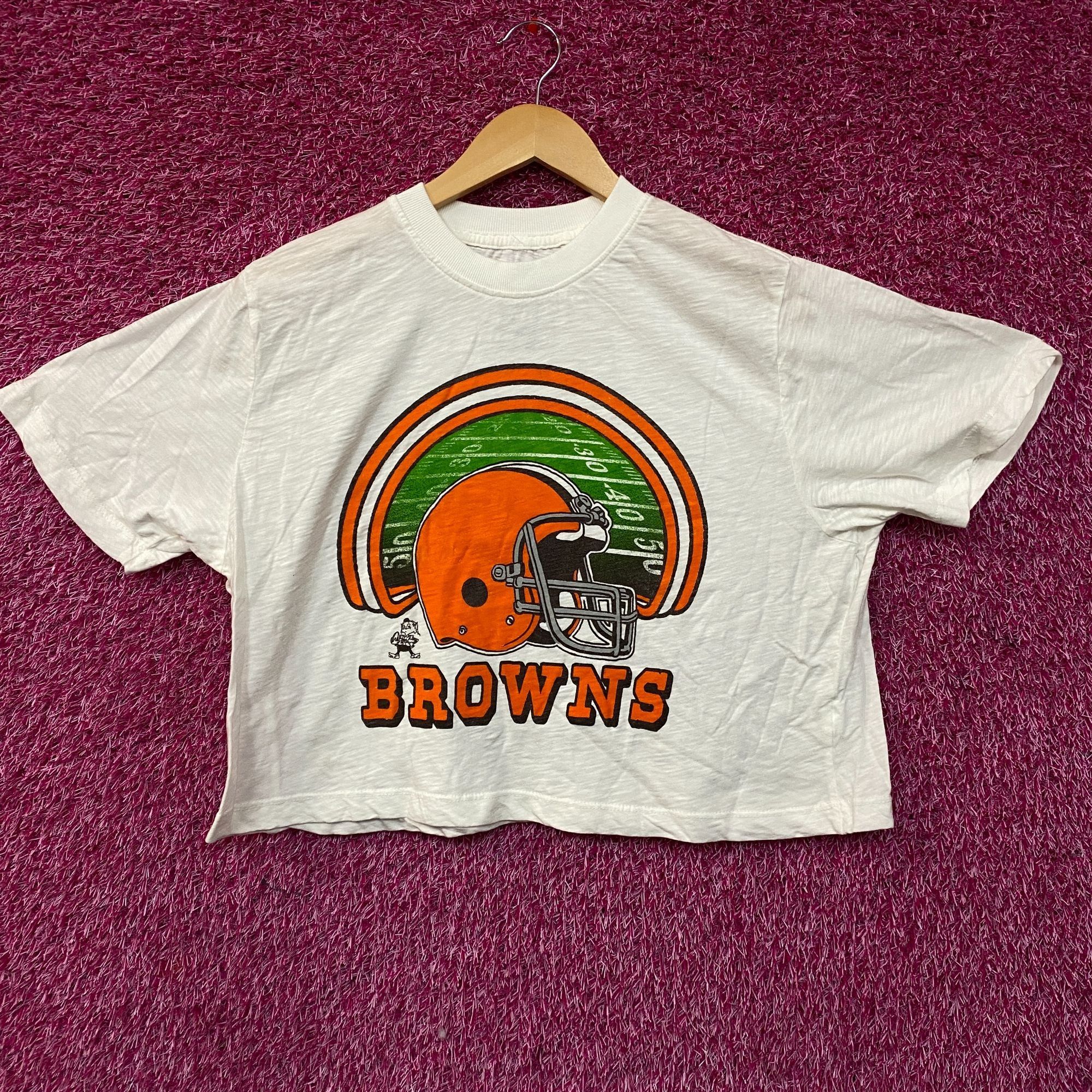 Junk Food Junk Food Cleveland Browns Game Time Mock Neck Crop T-Shirt Size L / US 10 / IT 46 - 1 Thumbnail