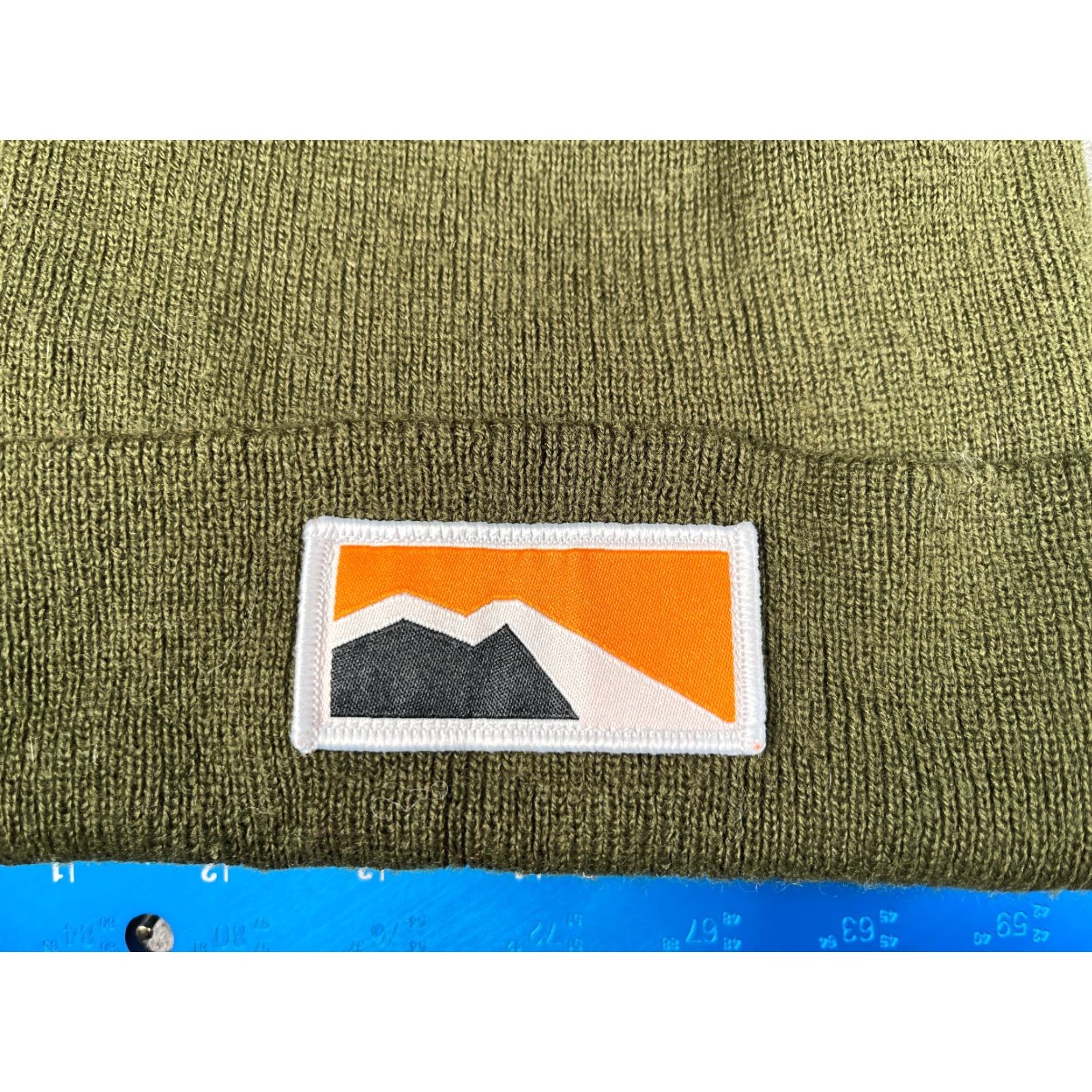 Vintage Yupoong Beanie Toque Adult One Size Green Knit 100% Acrylic Mountain Logo Ski Size ONE SIZE - 2 Thumbnail