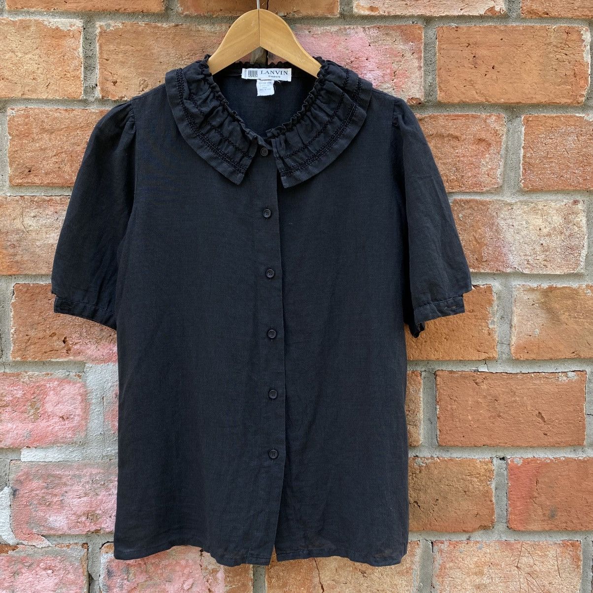 Lanvin LANVIN Black Doll Collar Blouse Size XS / US 0-2 / IT 36-38 - 18 Thumbnail