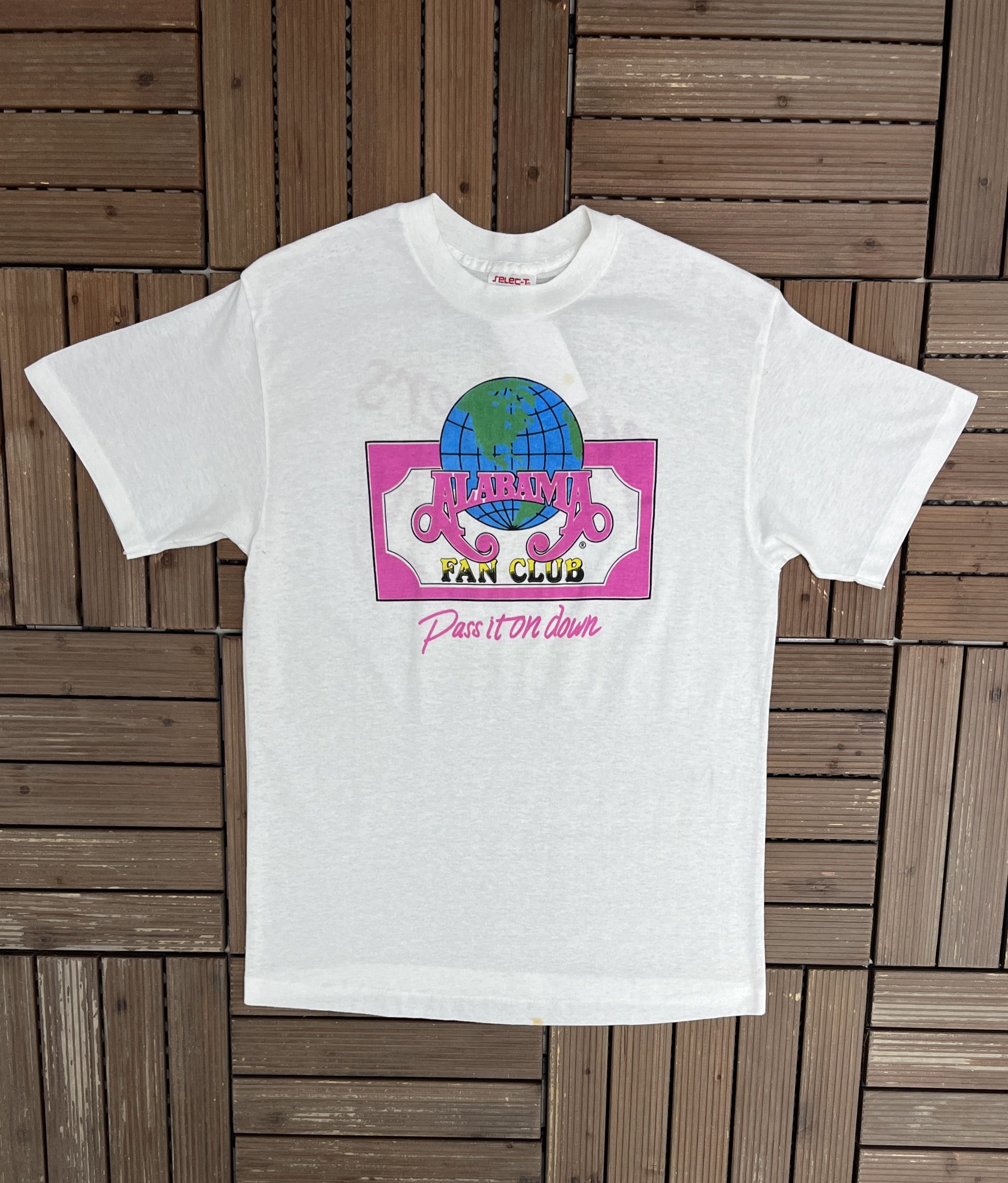 Vintage Alabama Fan Club Pass It On Down Vintage White T-Shirt Tee Size US L / EU 52-54 / 3 - 1 Thumbnail