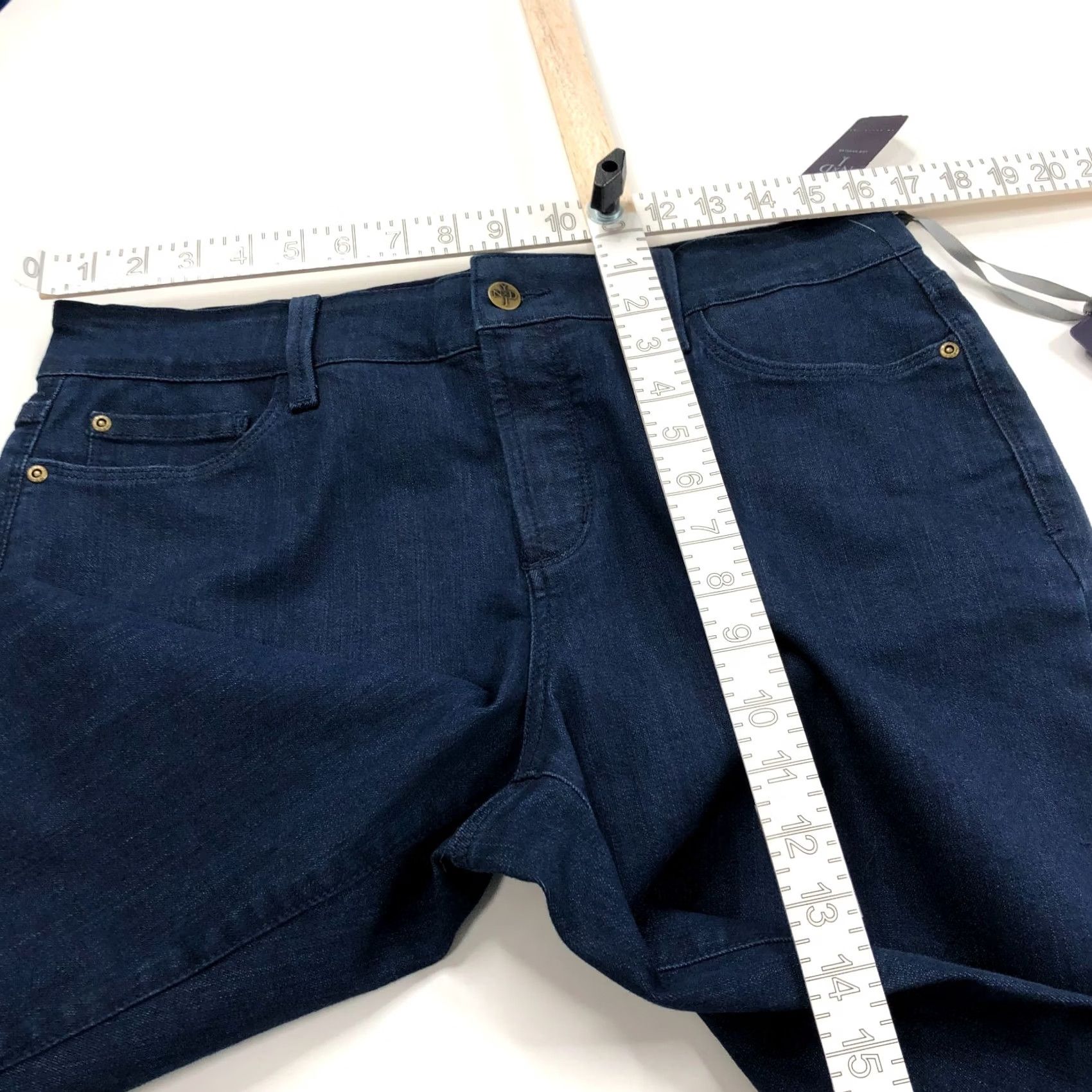 NYDJ NYDJ Barbara Bootcut Jeans Blue 12 33W 32L Mid Rise Denim Women Regular 5-Pocket Stretch Belt Loops Machine Washable Size 34" / US 12 / IT 48 - 6 Thumbnail