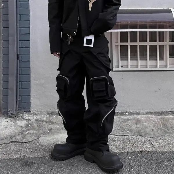 VIBE Wide Cargo Pants High Street with Poker Straight Baggy Y2K Size US 32 / EU 48 - 1 Thumbnail