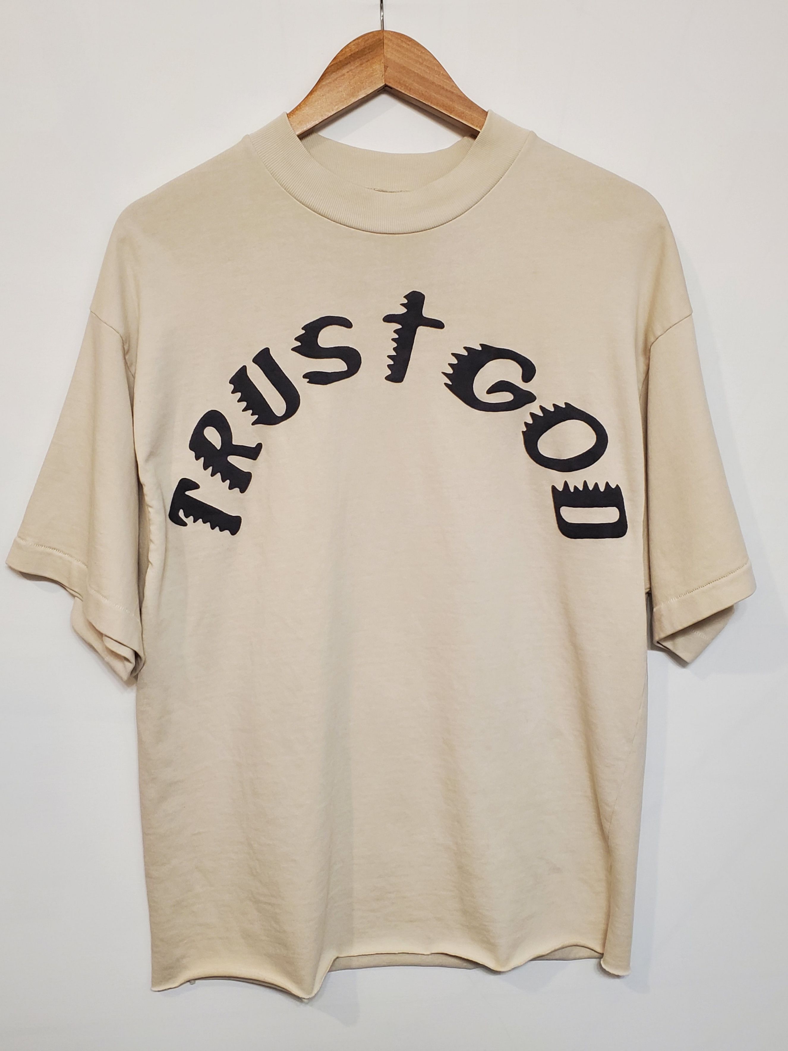 image of Cactus Plant Flea Market x Kanye West Sunday Service "trust God" Cpfm Tee in Cream (Size Small)