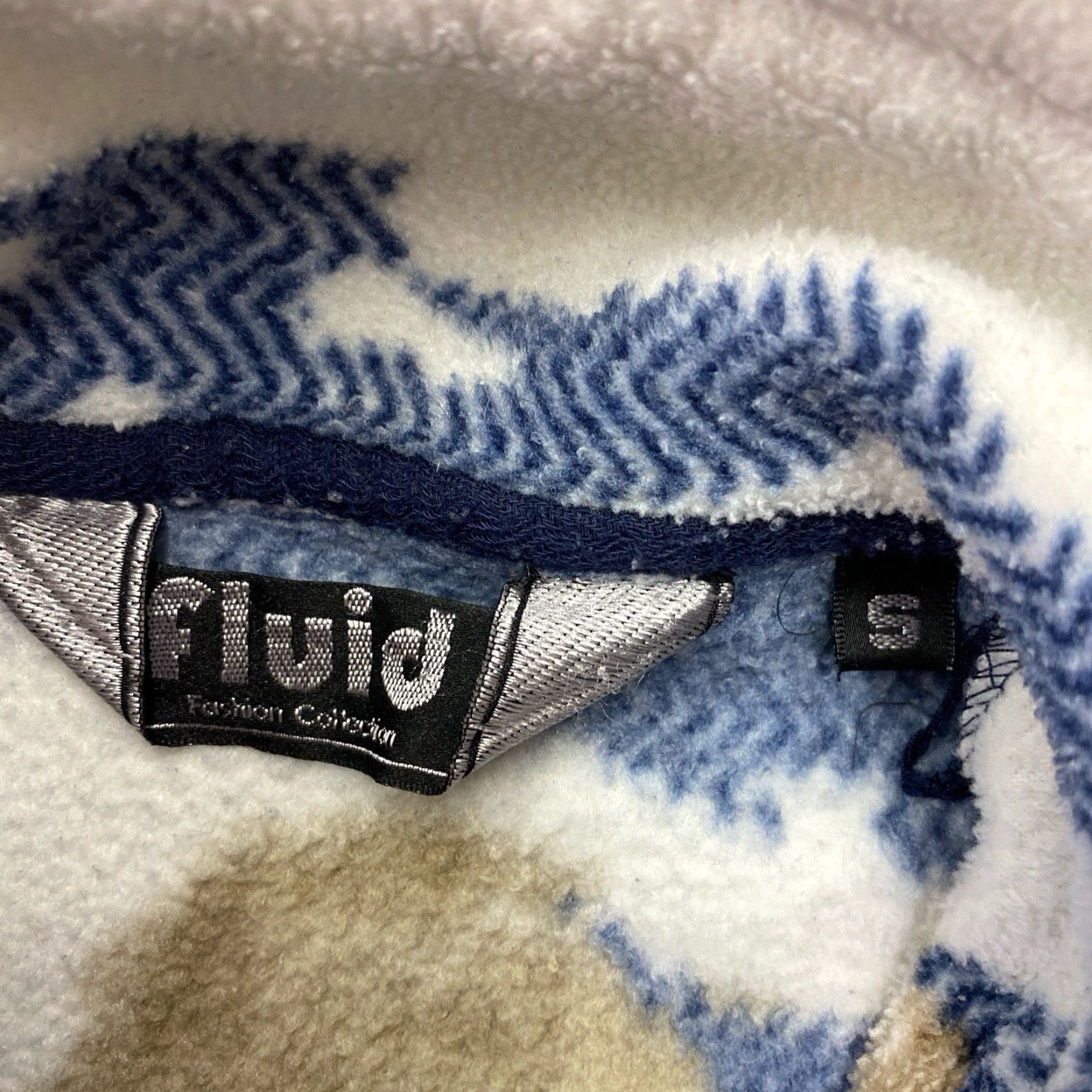 Vintage VINTAGE Fluid Wolf Western Graphic Fleece Zip Up Jacket Blue White Size S Size US S / EU 44-46 / 1 - 2 Thumbnail