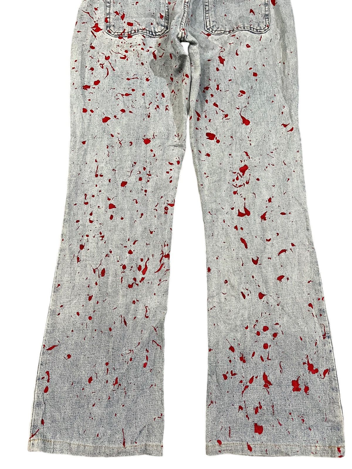 Mango Vintage Mng Flare Paint Splatter Denim Size US 29 - 6 Thumbnail