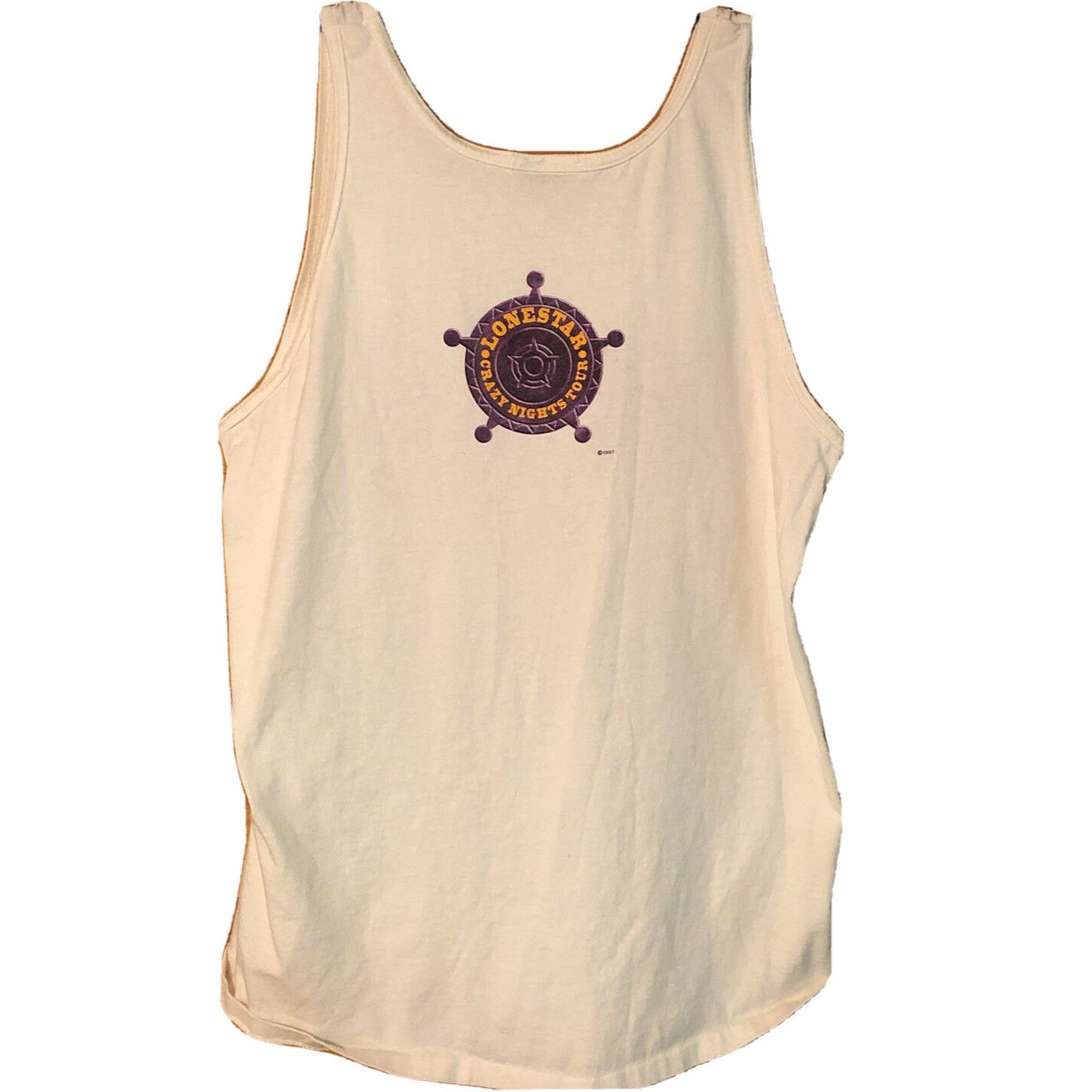 Gildan Lone Star 1997 All Band Autograph Crazy Night Tour White Tan Size US M / EU 48-50 / 2 - 4 Thumbnail