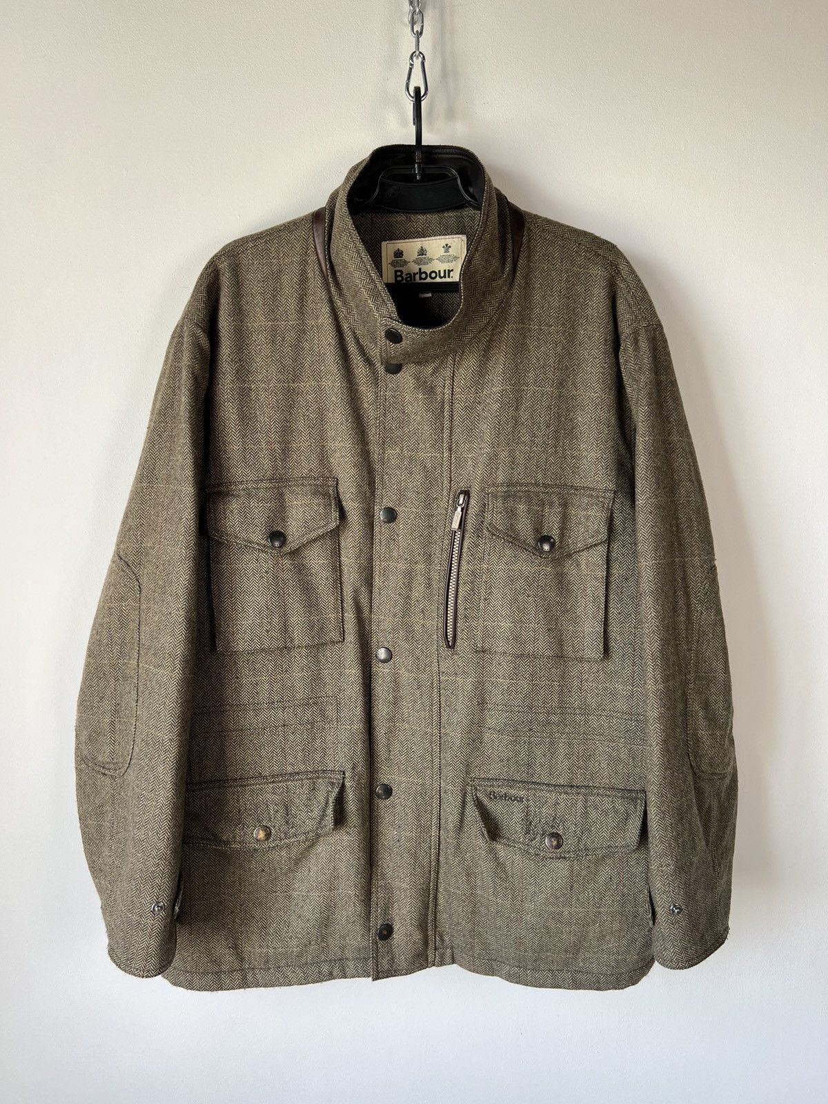 image of Barbour Wool Coat Jacket Size Xxl in Light Brown, Men's