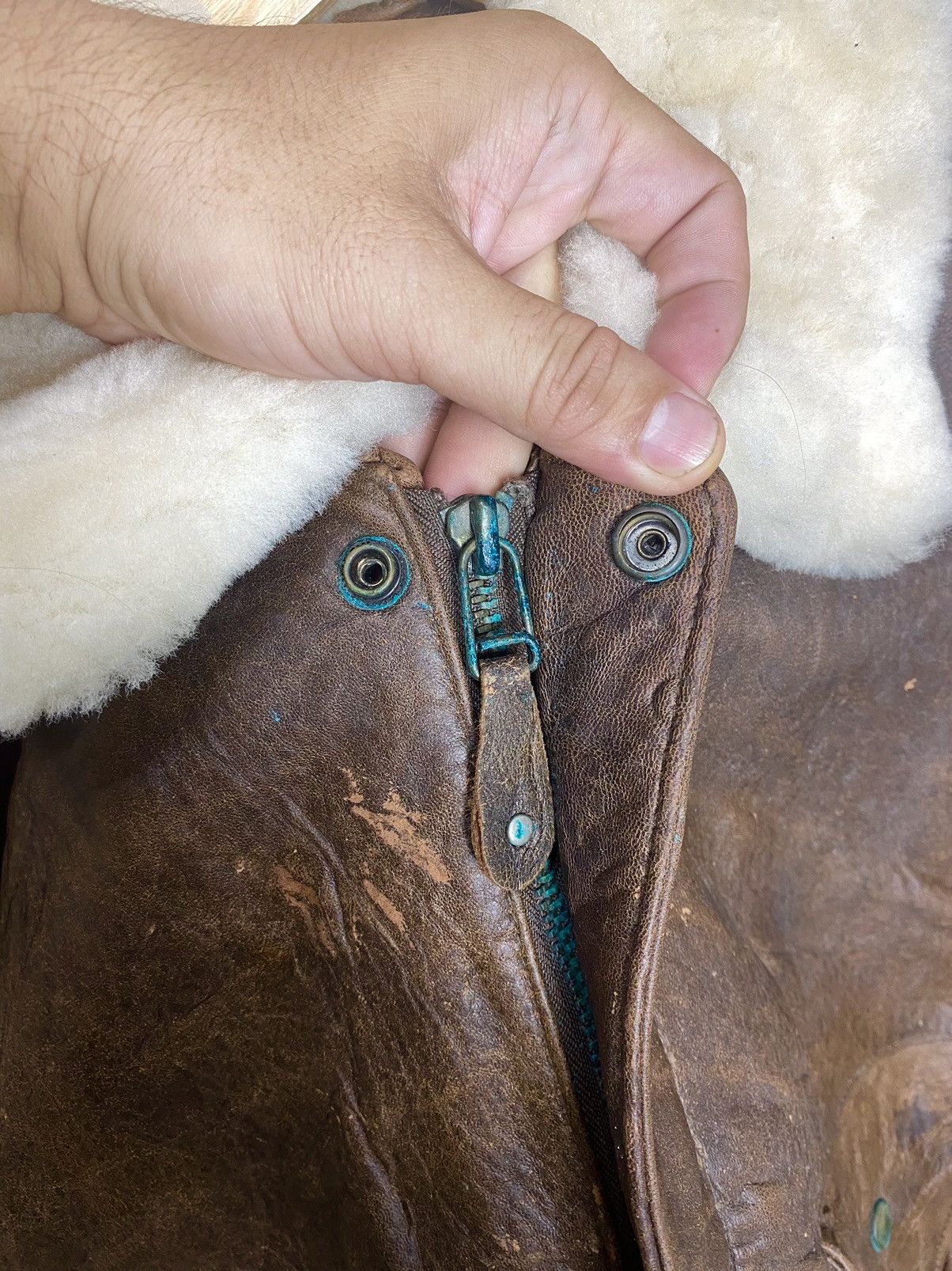 Japanese Brand × Vintage Vintage Motorcycle Leather Jacket Sherpa Size US M / EU 48-50 / 2 - 9 Thumbnail