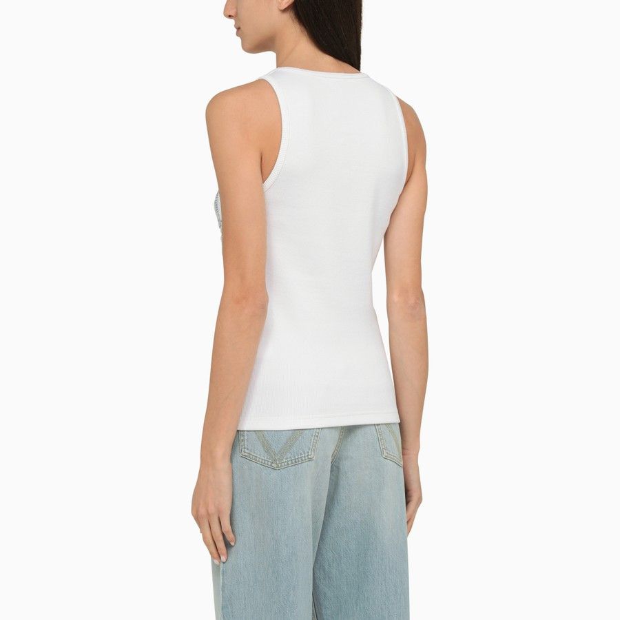 Bottega Veneta o1d2blof0824 Tank Top in White Size S / US 4 / IT 40 - 3 Thumbnail