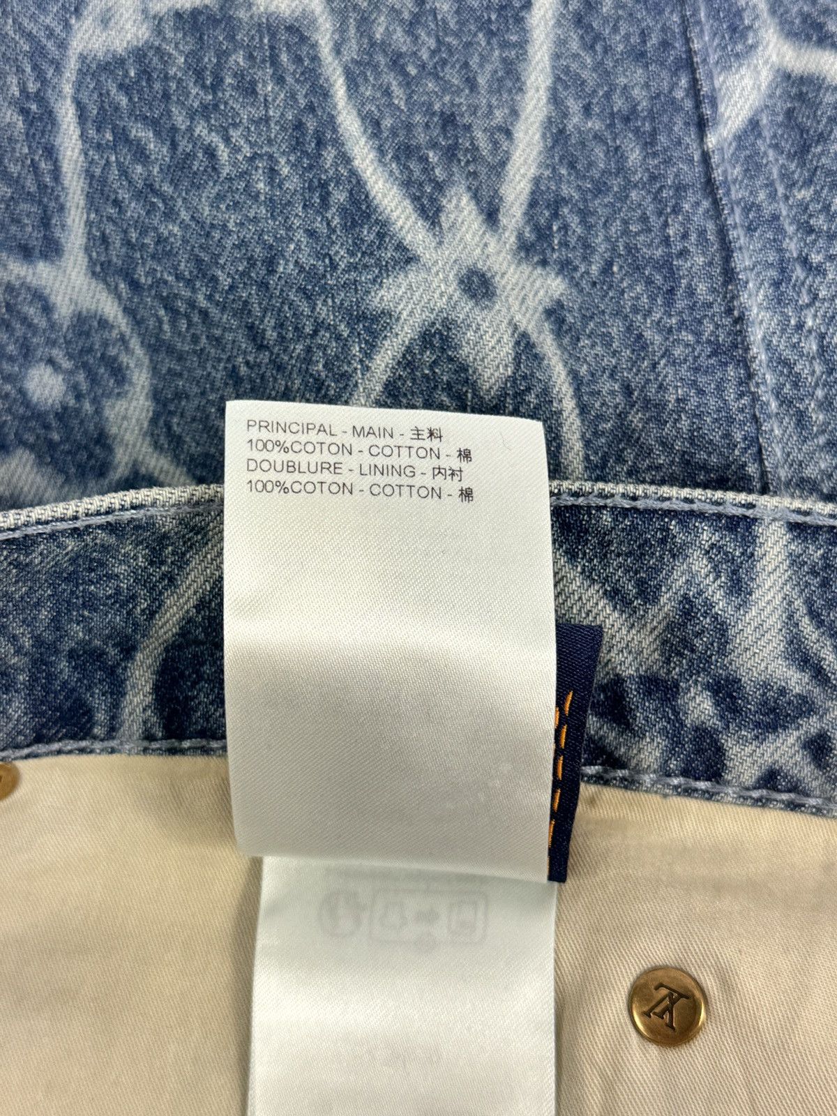 Louis Vuitton MONOGRAM PRINT DENIM SHORTS Size US 36 / EU 52 - 10 Thumbnail