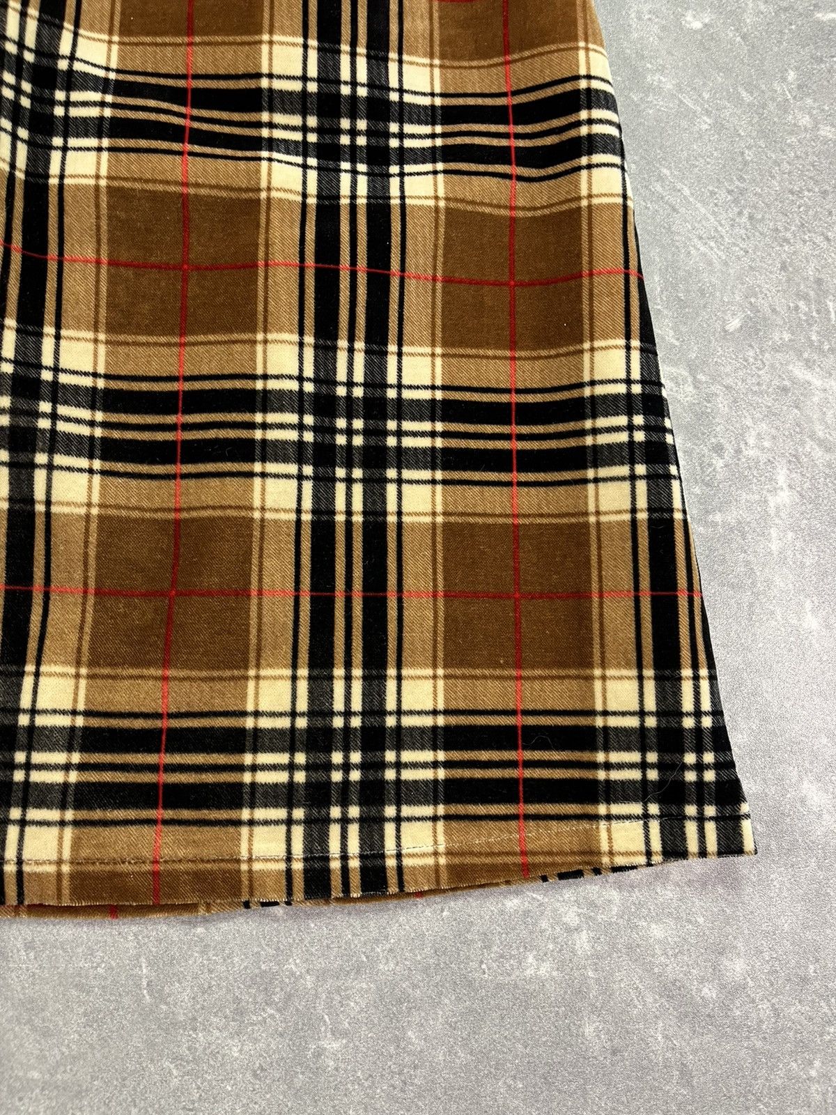 Jean Paul Gaultier 00s Jean Paul Gaultier Double Zipper Checkered Velvet Skirt Size 28" / US 6 / IT 42 - 11 Thumbnail