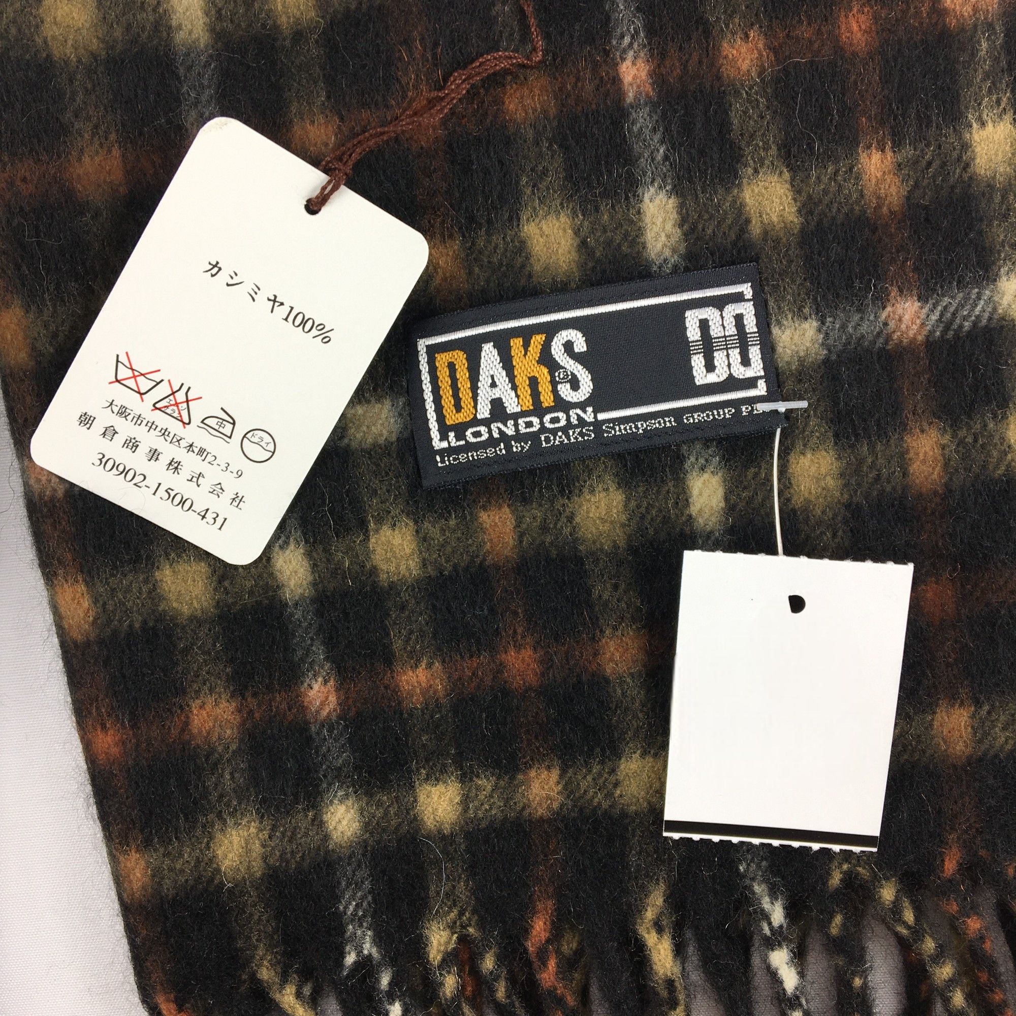 DAKS NWT Vintage Daks London Scarf Tartan Wool Fringe Scarves Size ONE SIZE - 5 Thumbnail