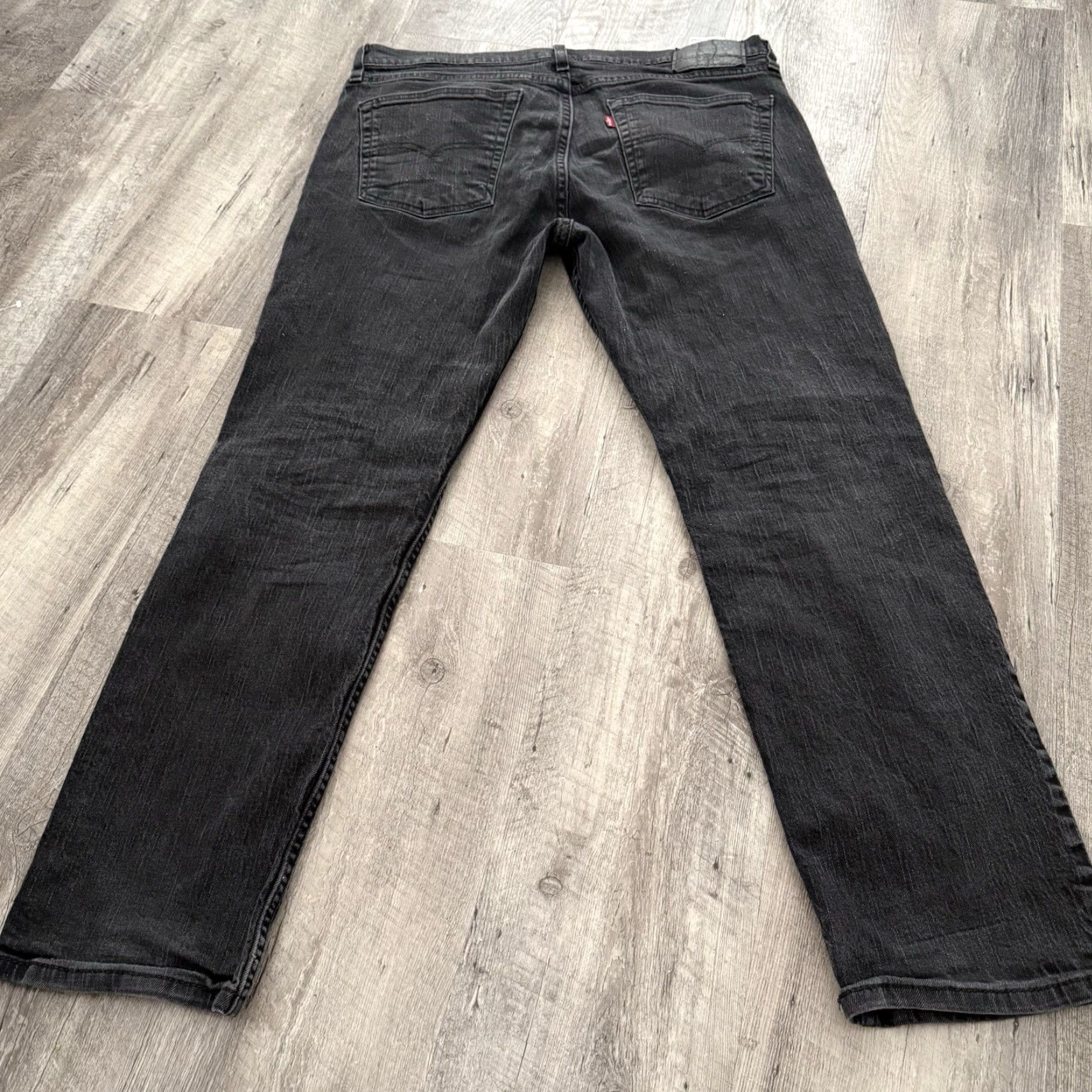 Levi's Levi’s 514 Jeans Mens 36x30 Slim Straight Medium Wash Black Denim Stretch Regular 5-Pocket Zip Closure Cotton Elastane Logo Button Mens Size US 36 / EU 52 - 3 Thumbnail
