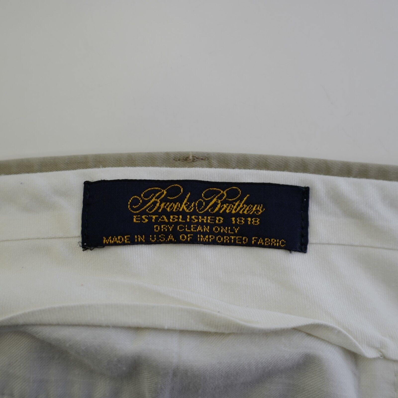 Brooks Brothers DAMAGED Brooks Brothers Cotton Beige Trousers Dress Pants 37 Size 36R - 6 Thumbnail