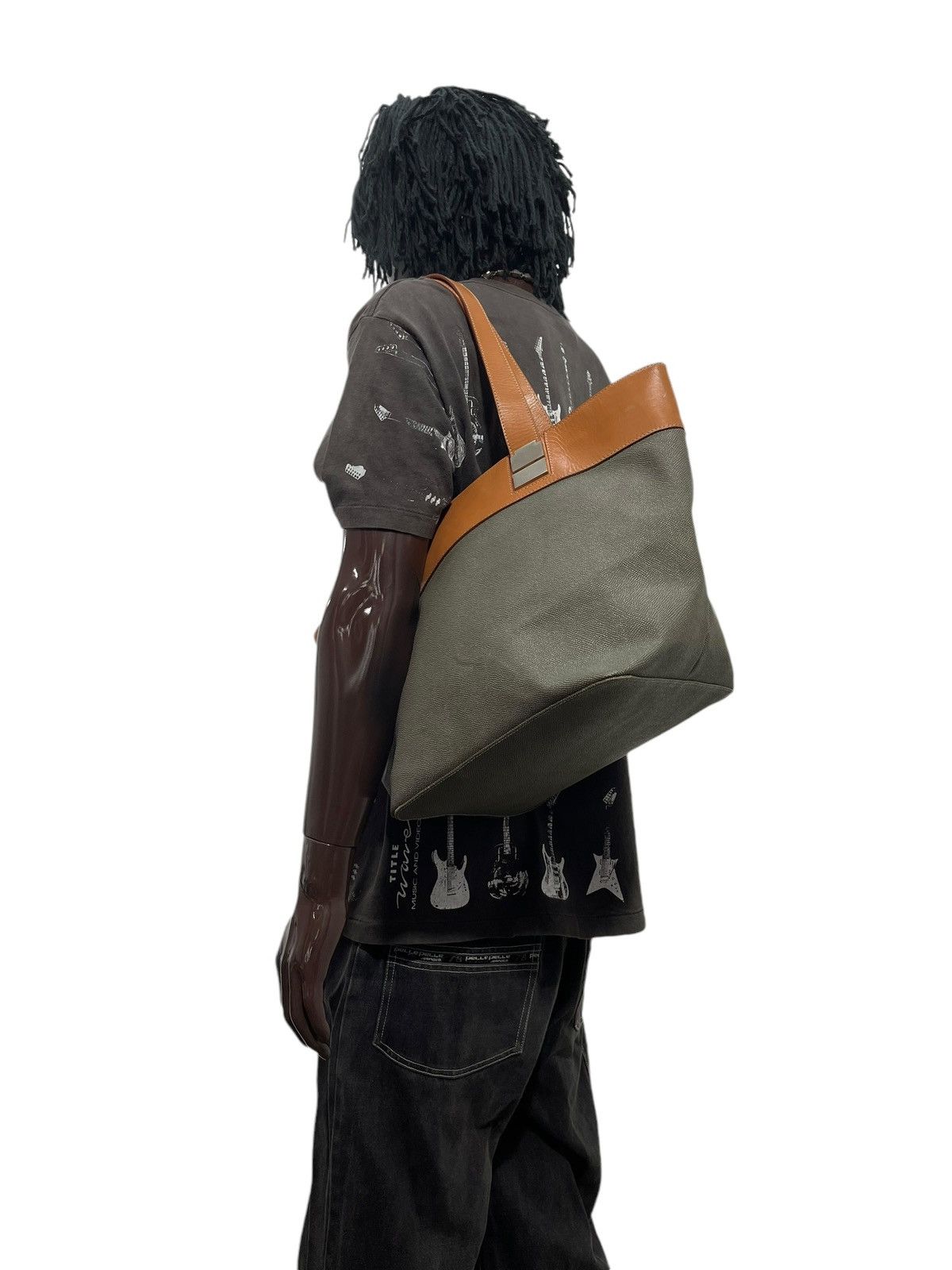 90s iceberg leather shoulder bag archive