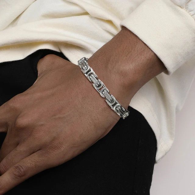 Vintage Byzantine Chain Bracelet (8mm) Size ONE SIZE - 2 Thumbnail